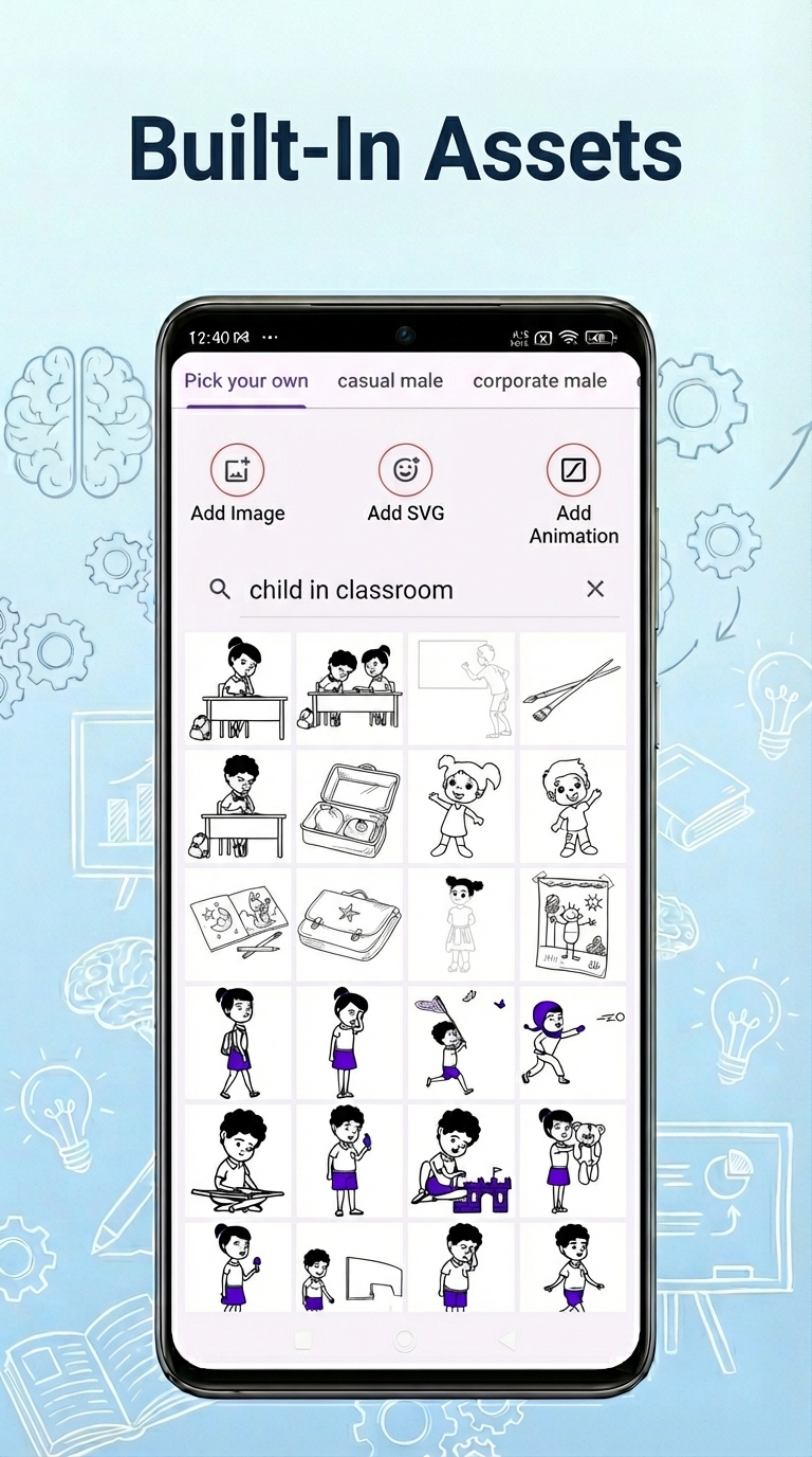 اسکرین شات 6 برنامه Benime-Whiteboard Video Maker