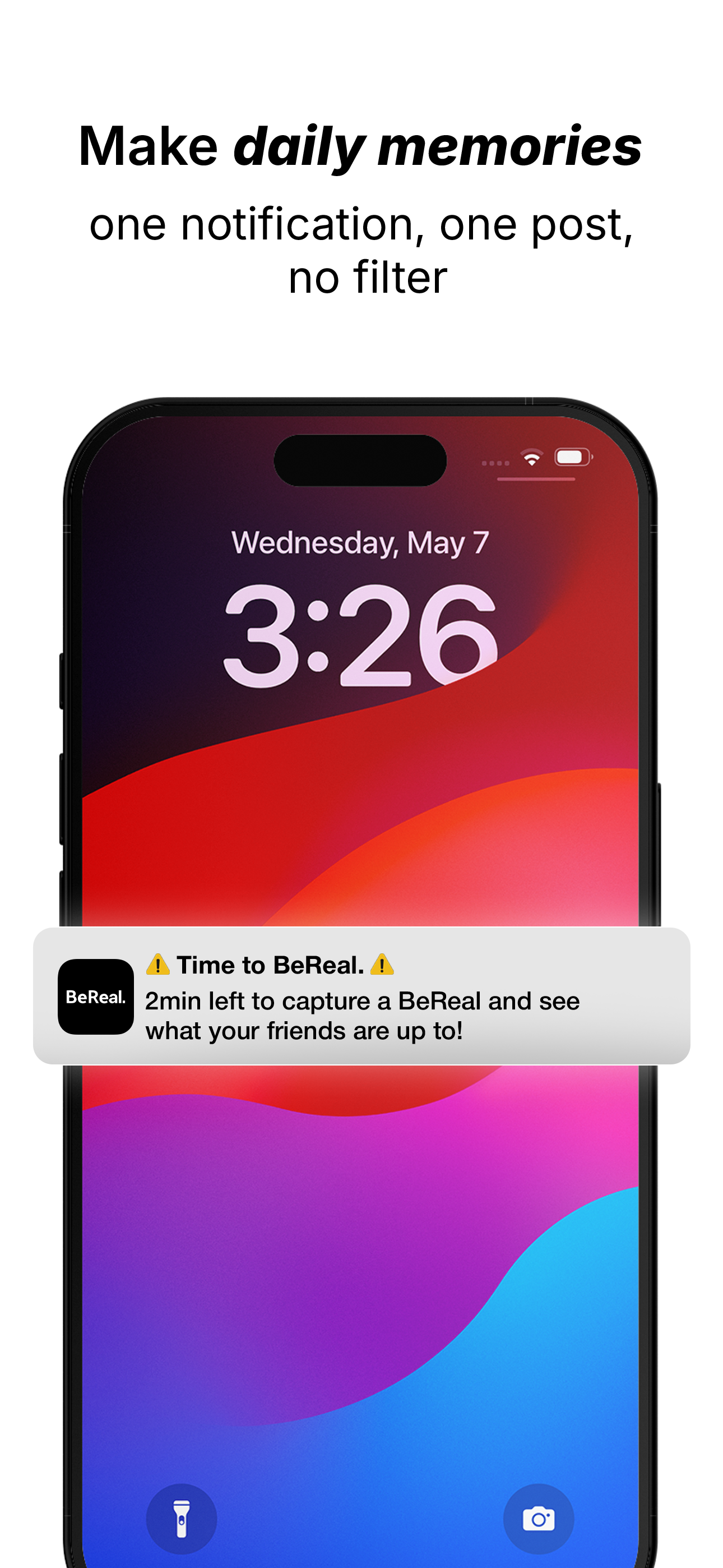 اسکرین شات 3 برنامه BeReal. Your friends for real.