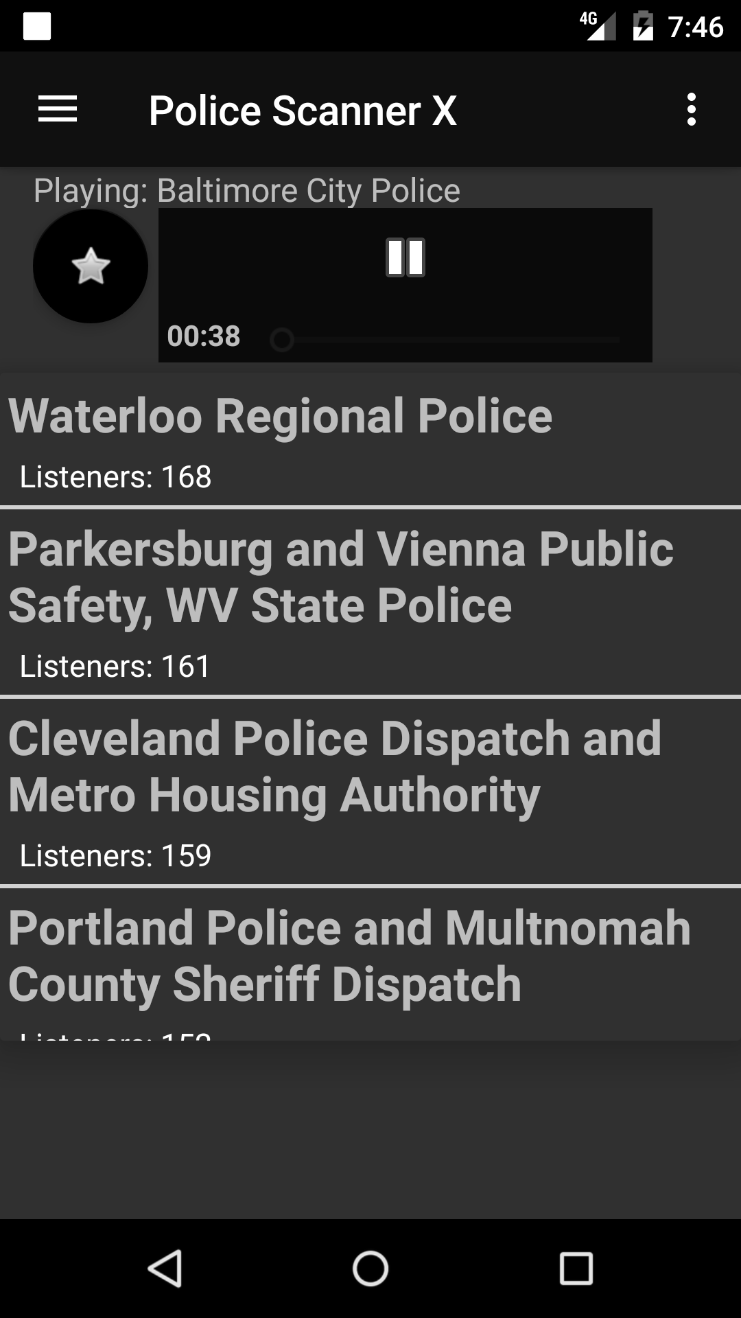 اسکرین شات 4 برنامه Police Scanner X