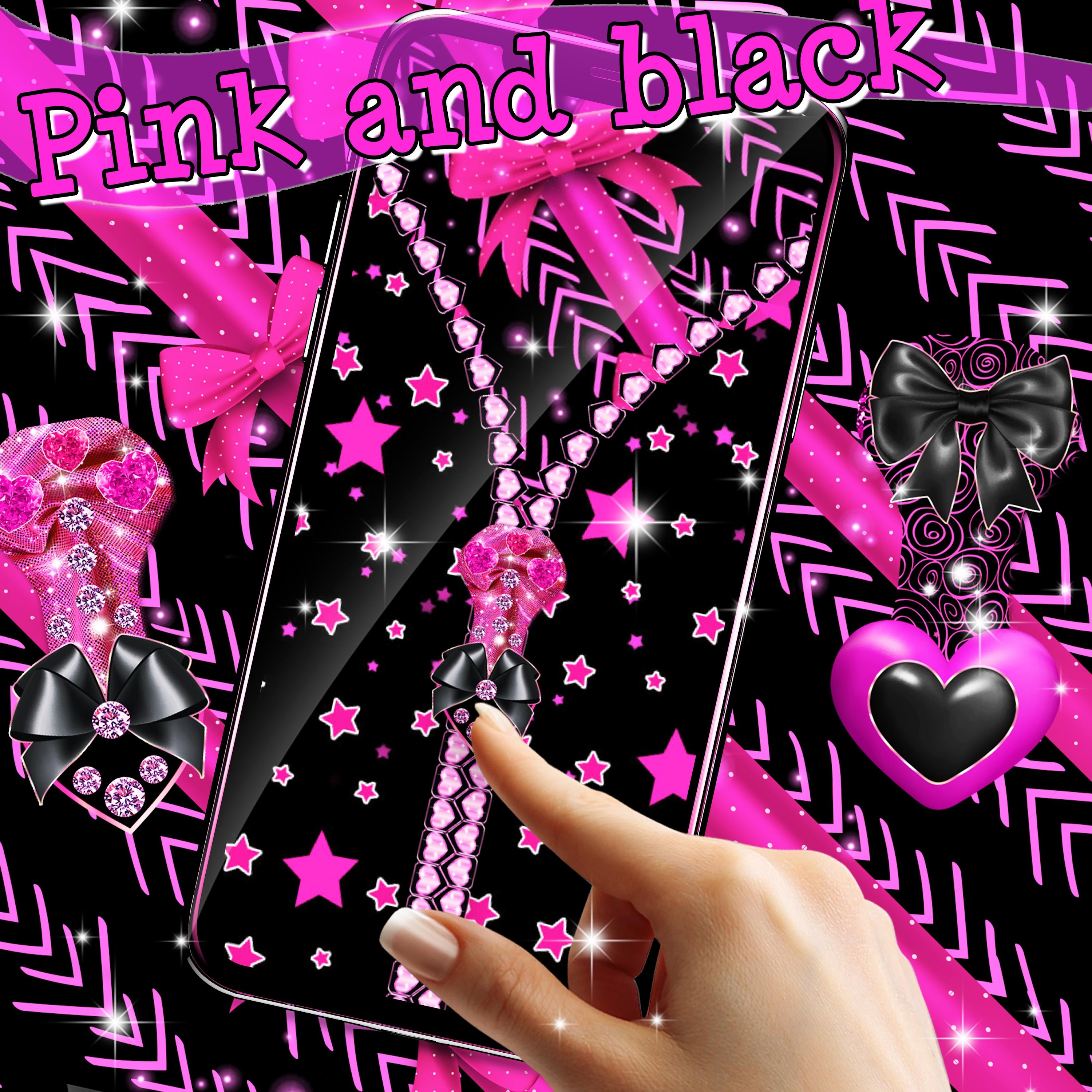 اسکرین شات 1 برنامه Locker black and pink