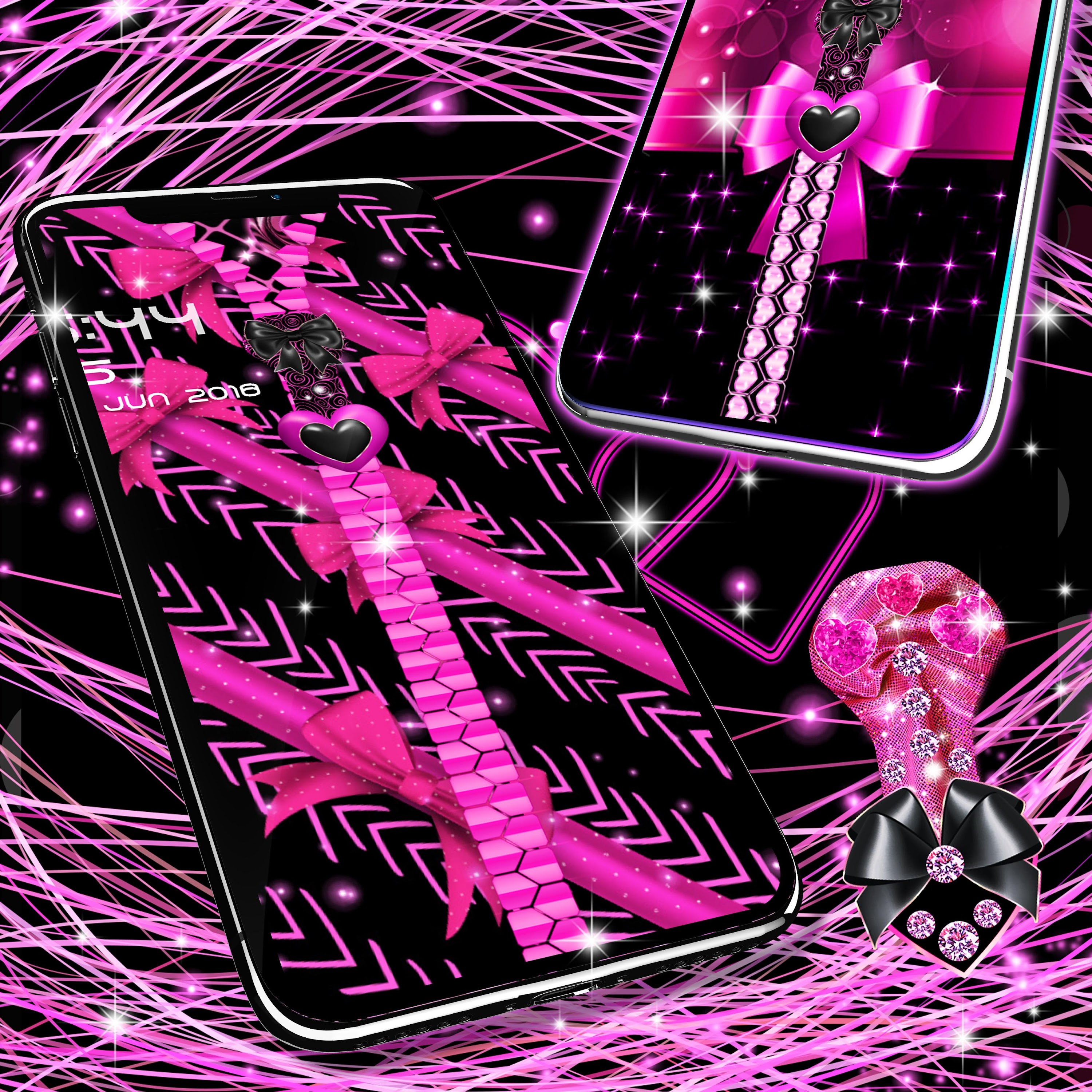 اسکرین شات 5 برنامه Locker black and pink