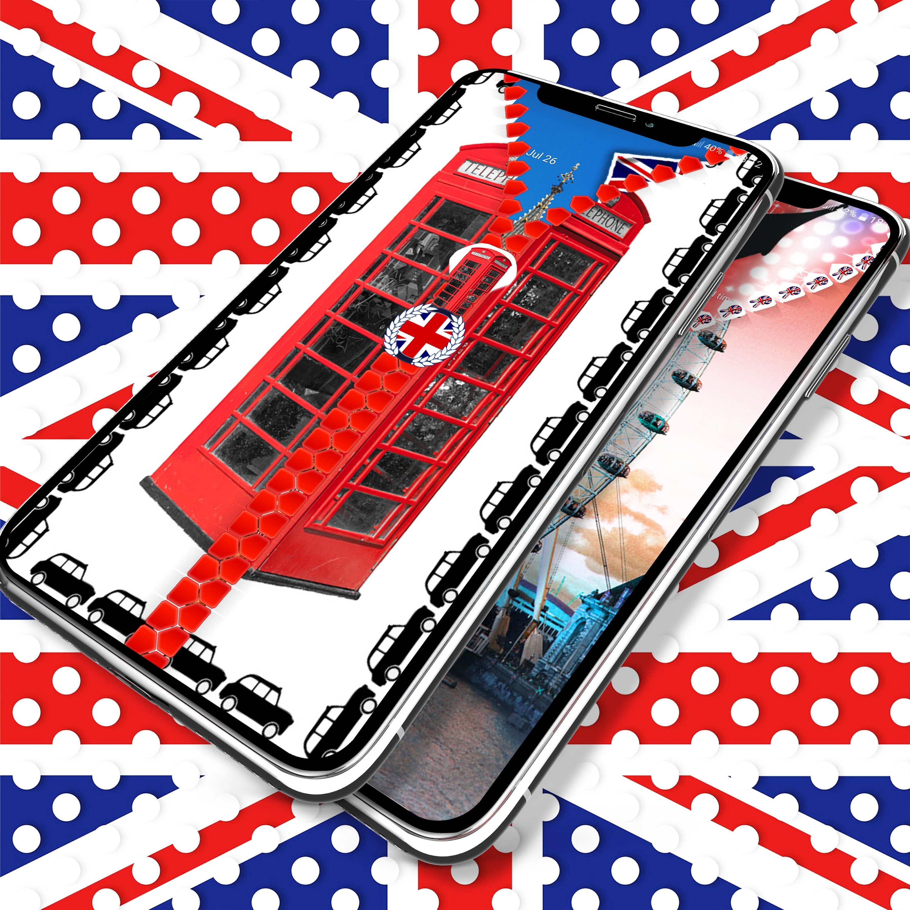 اسکرین شات 5 برنامه UK Flag Zipper Lock Screen
