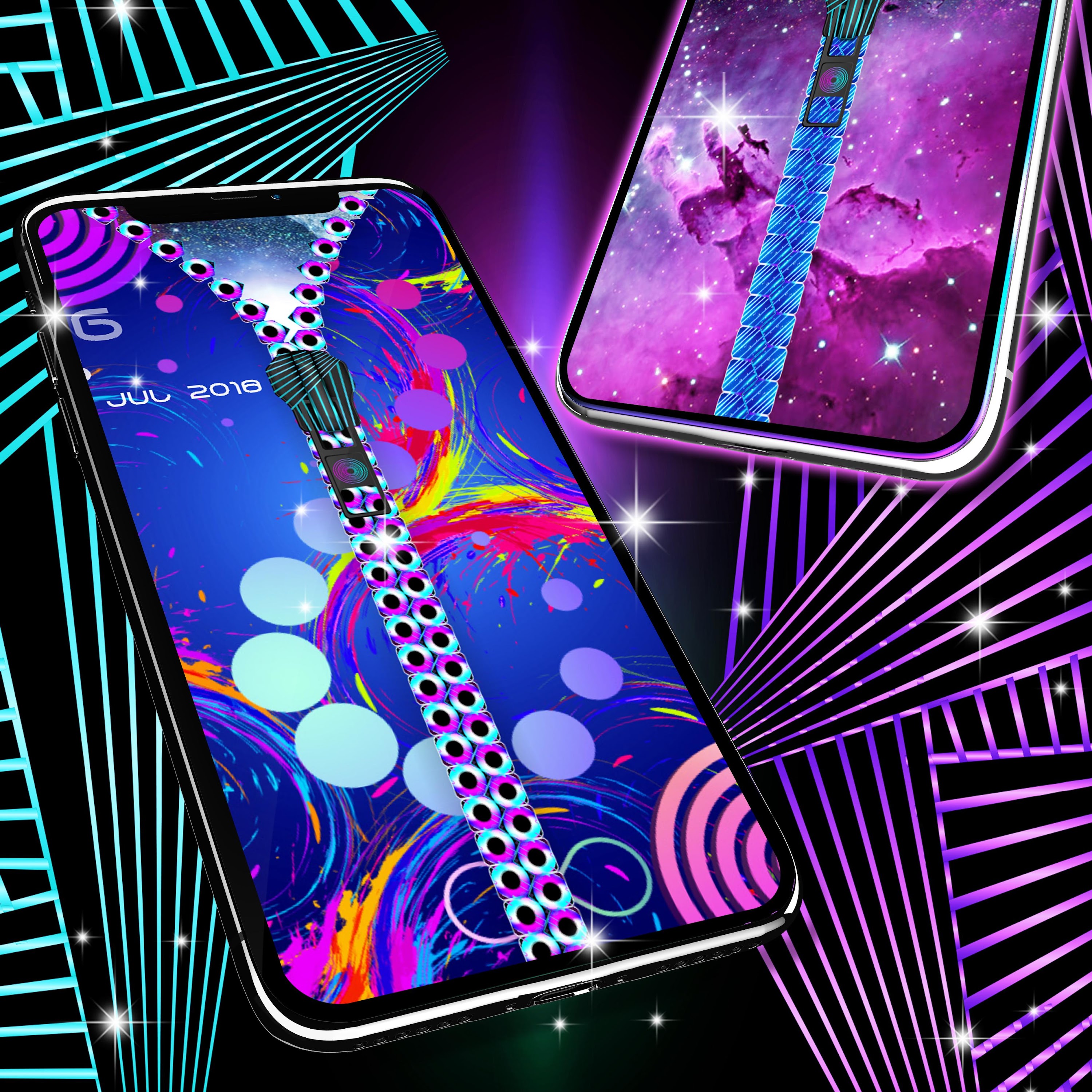 اسکرین شات 5 برنامه Zipper theme for lock screen