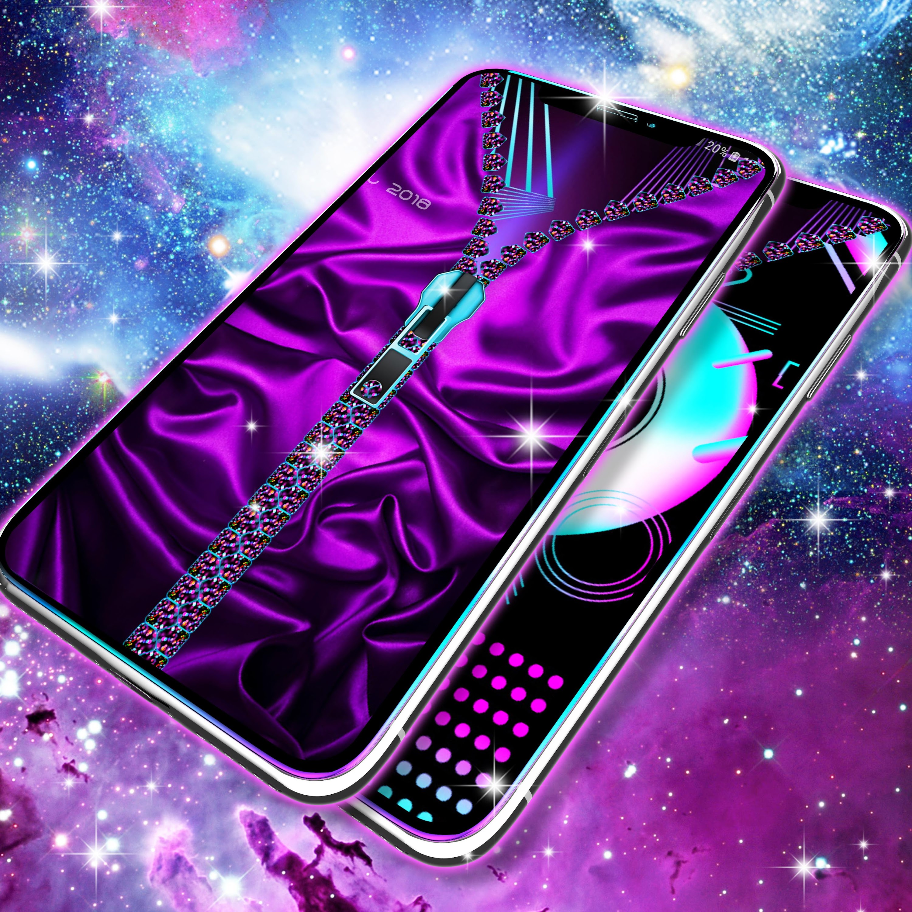 اسکرین شات 2 برنامه Zipper theme for lock screen