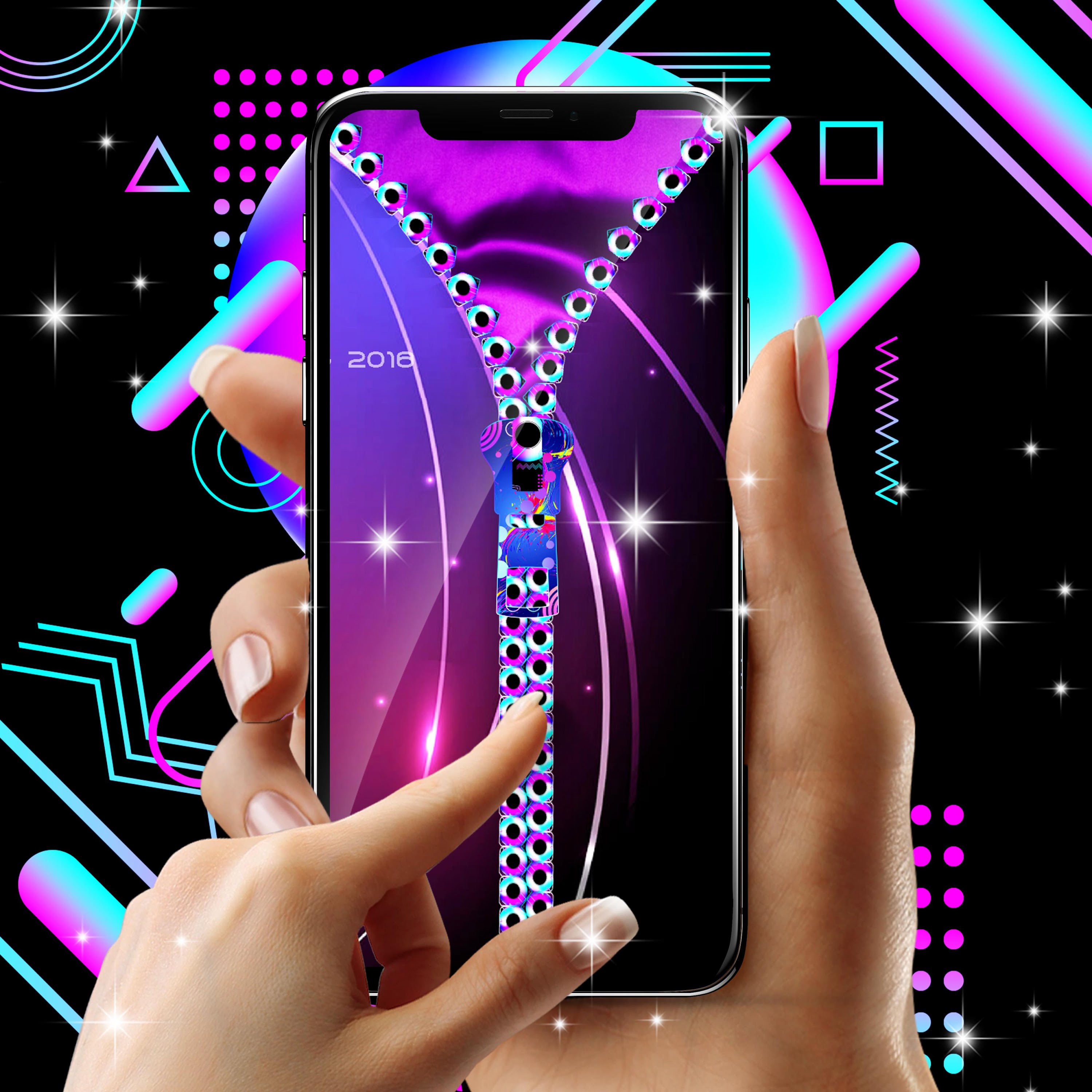 اسکرین شات 3 برنامه Zipper theme for lock screen