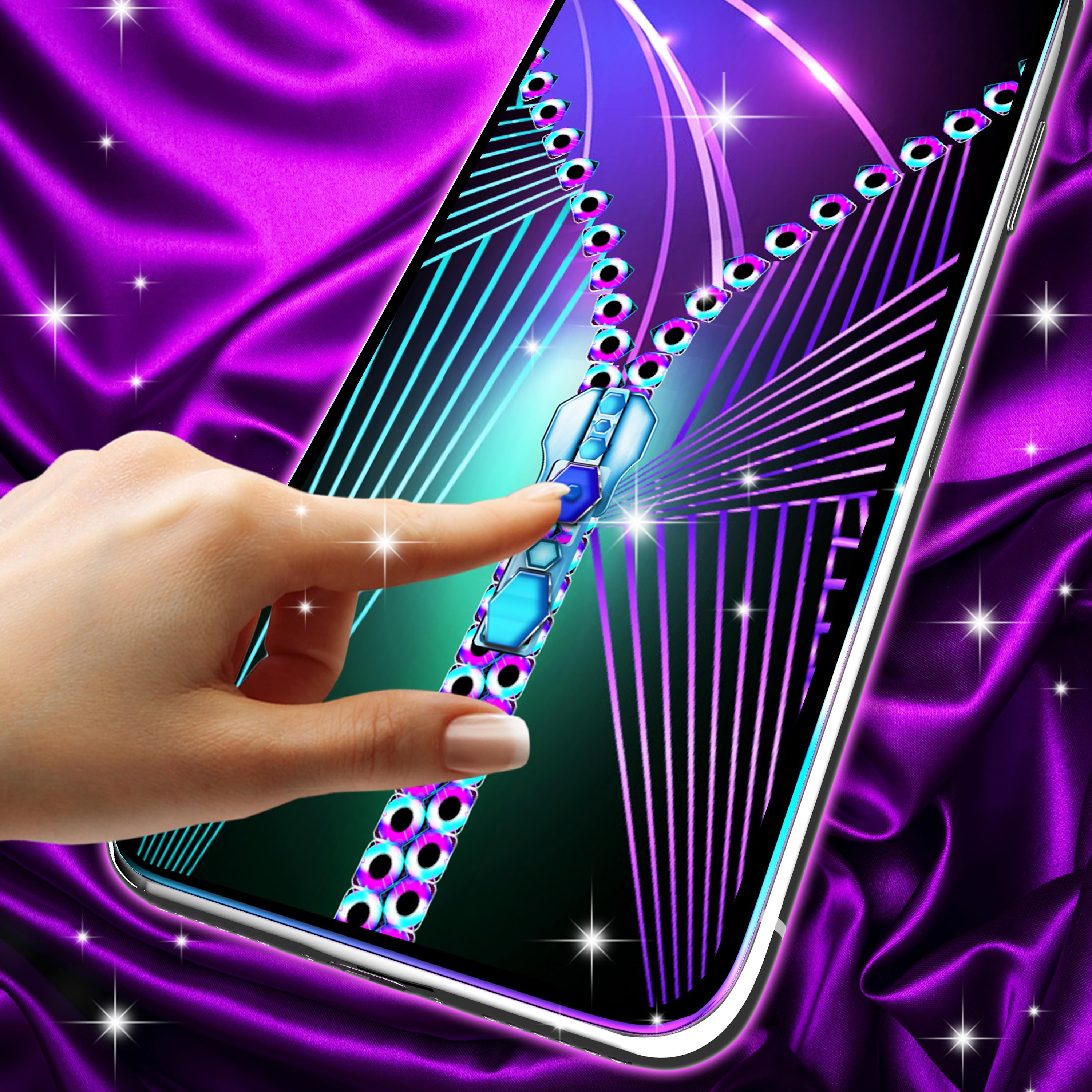 اسکرین شات 1 برنامه Zipper theme for lock screen