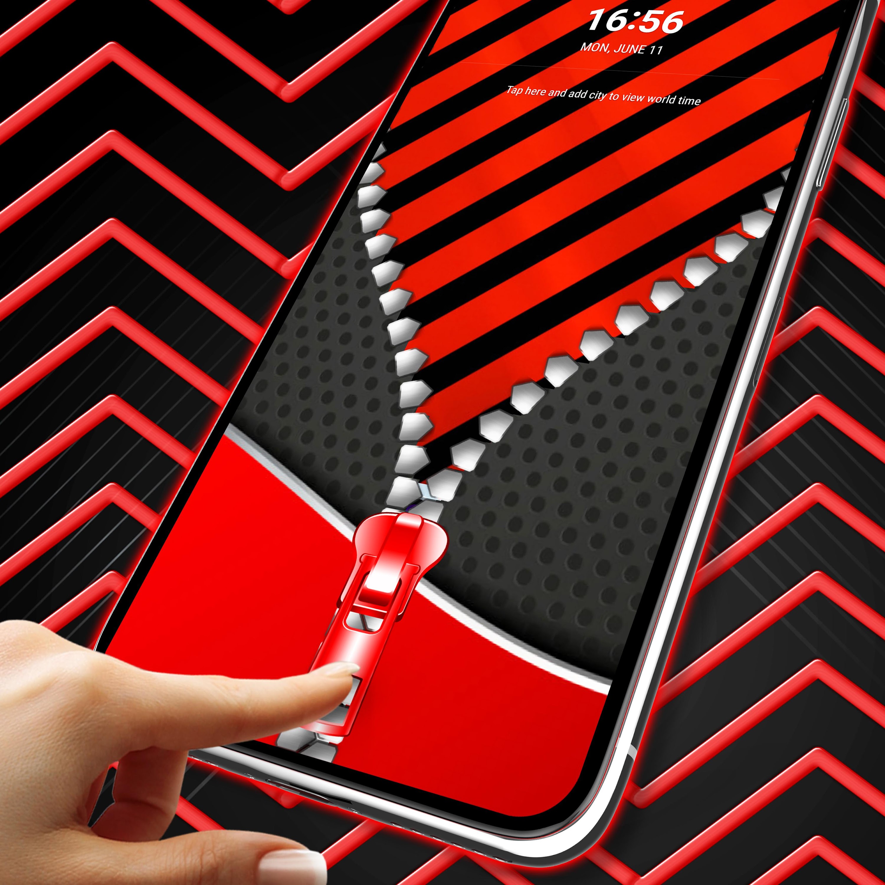 اسکرین شات 4 برنامه Red black zipper