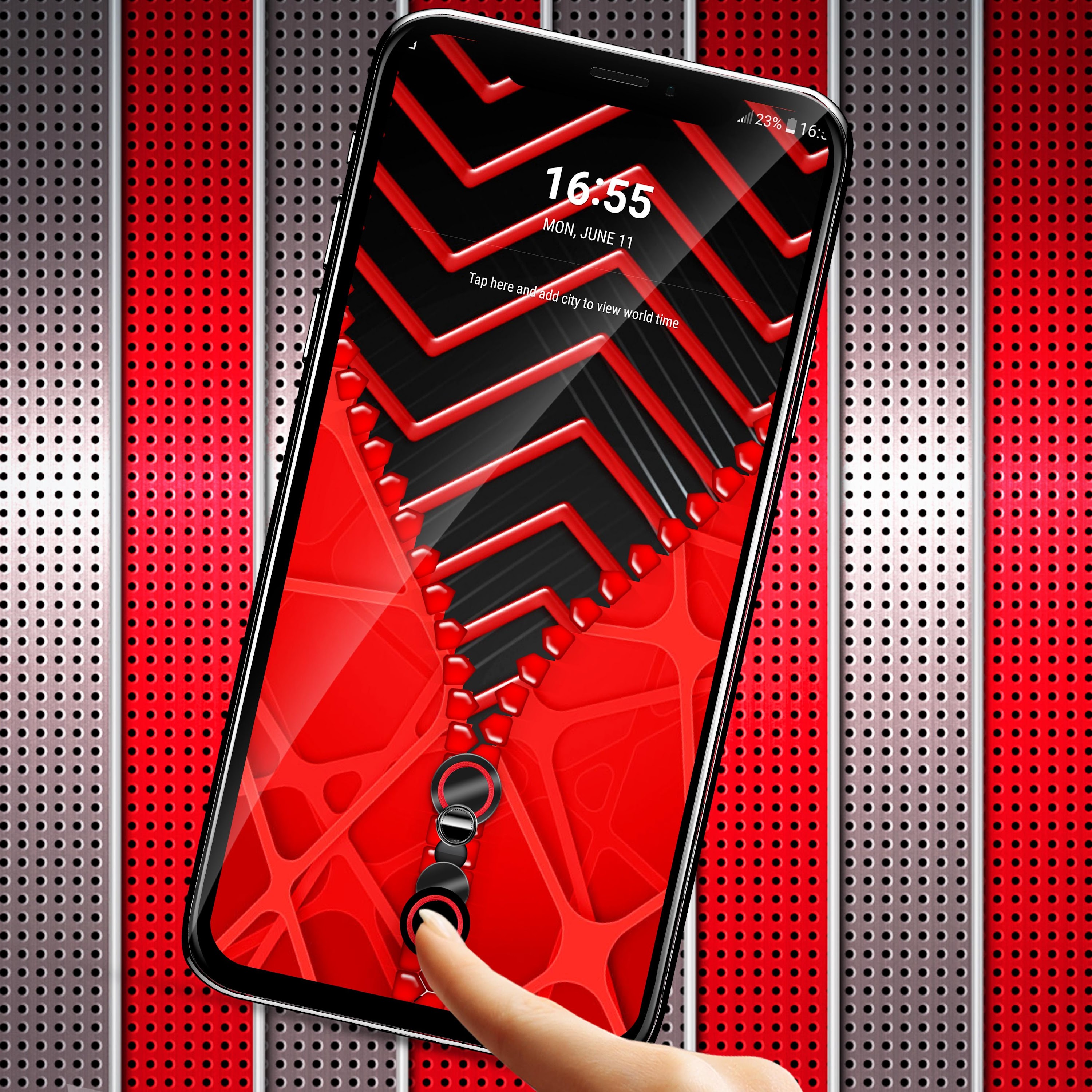 اسکرین شات 5 برنامه Red black zipper