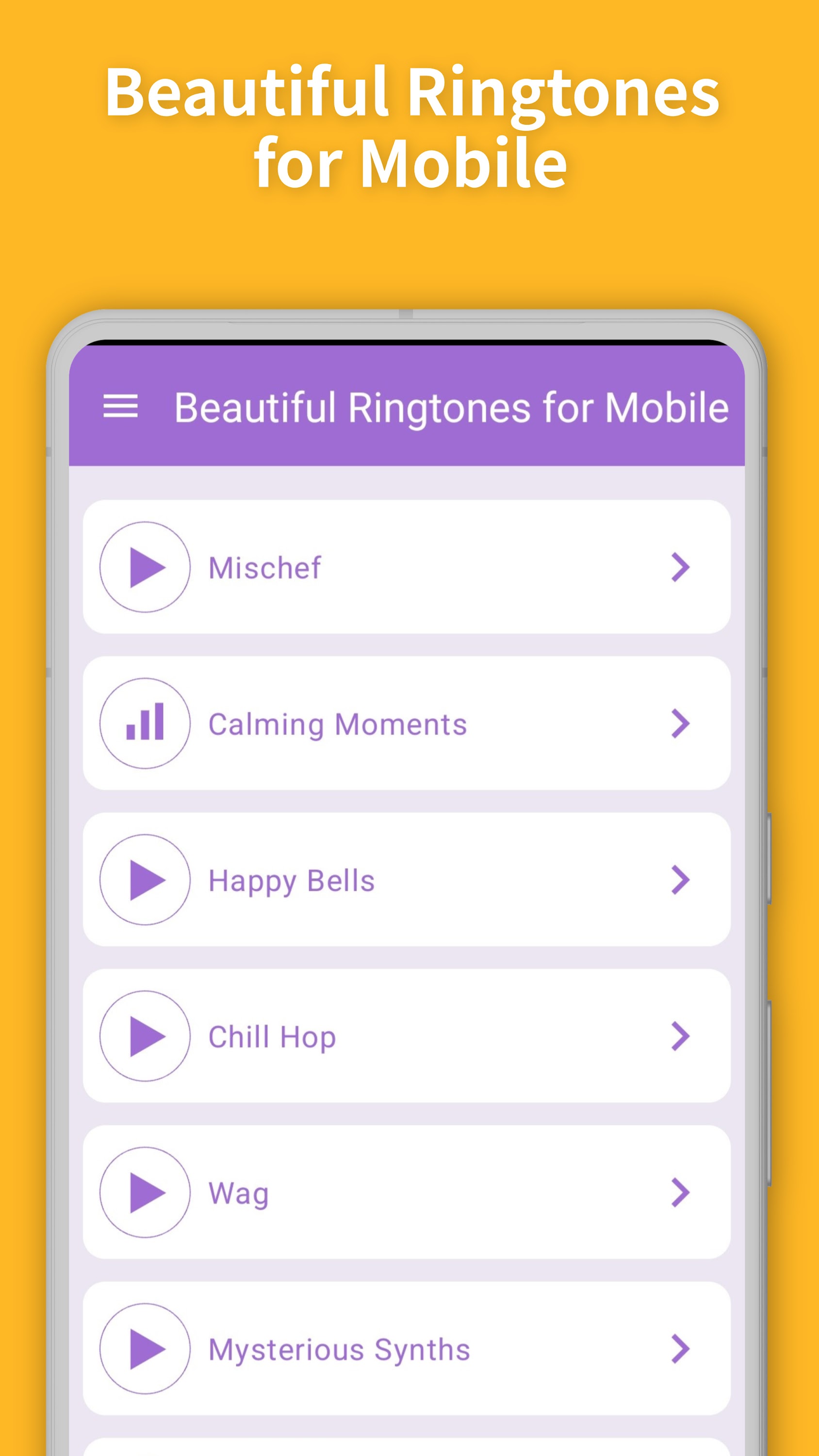 اسکرین شات 1 برنامه Beautiful Ringtones for Mobile