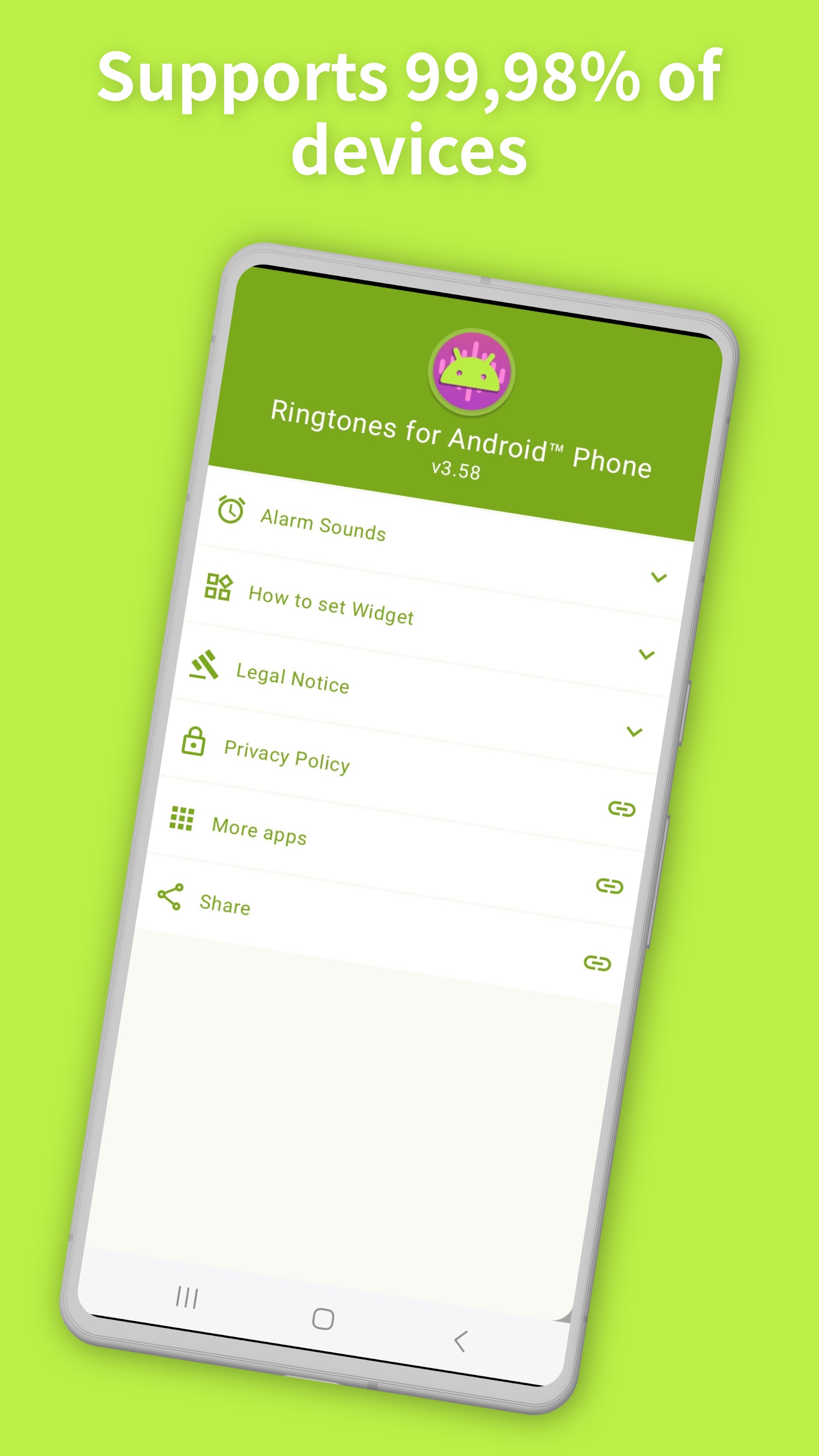 اسکرین شات 5 برنامه Ringtones for Android™ Phone