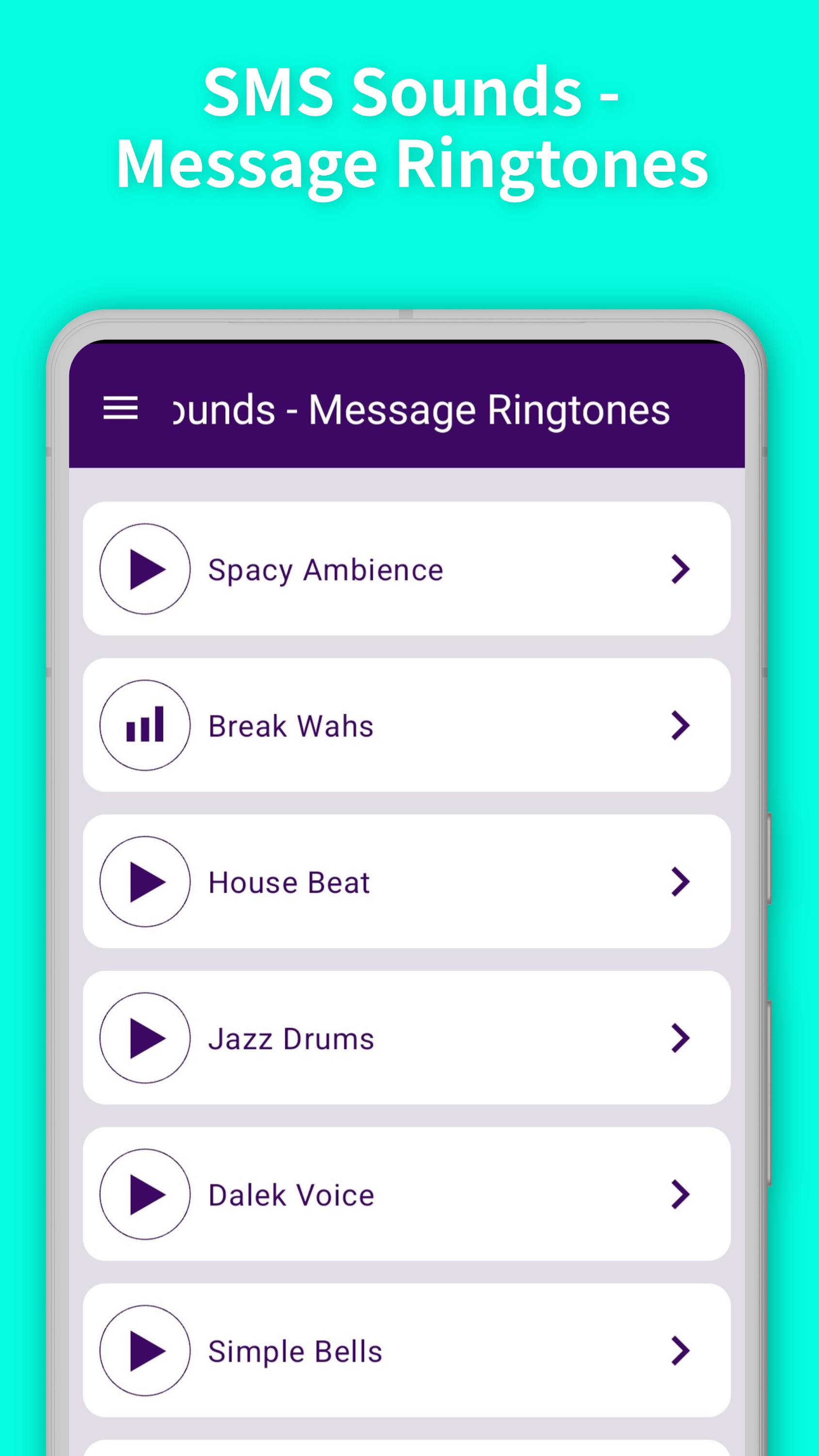 اسکرین شات 1 برنامه SMS Sounds — Message Ringtones