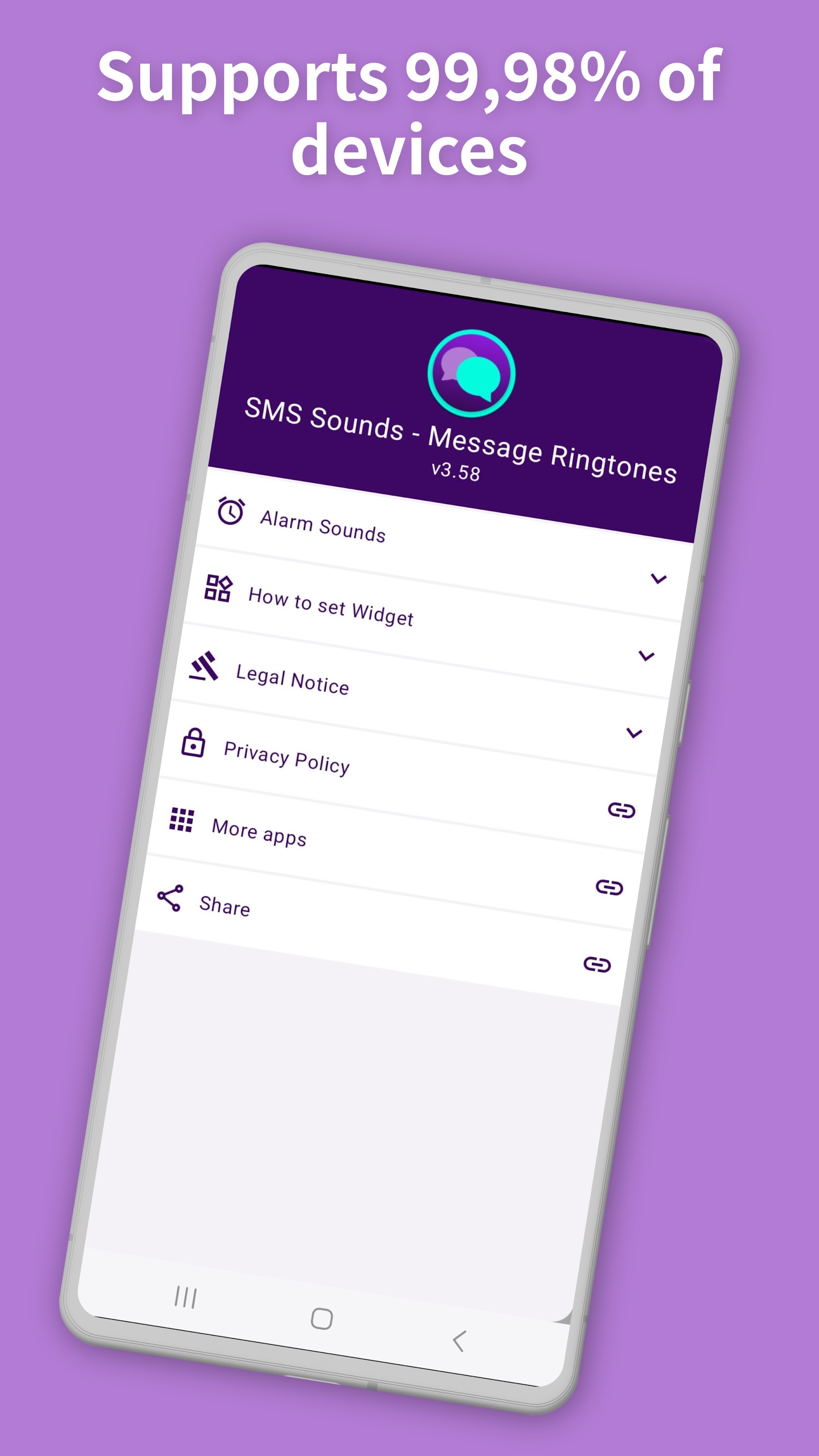اسکرین شات 5 برنامه SMS Sounds — Message Ringtones