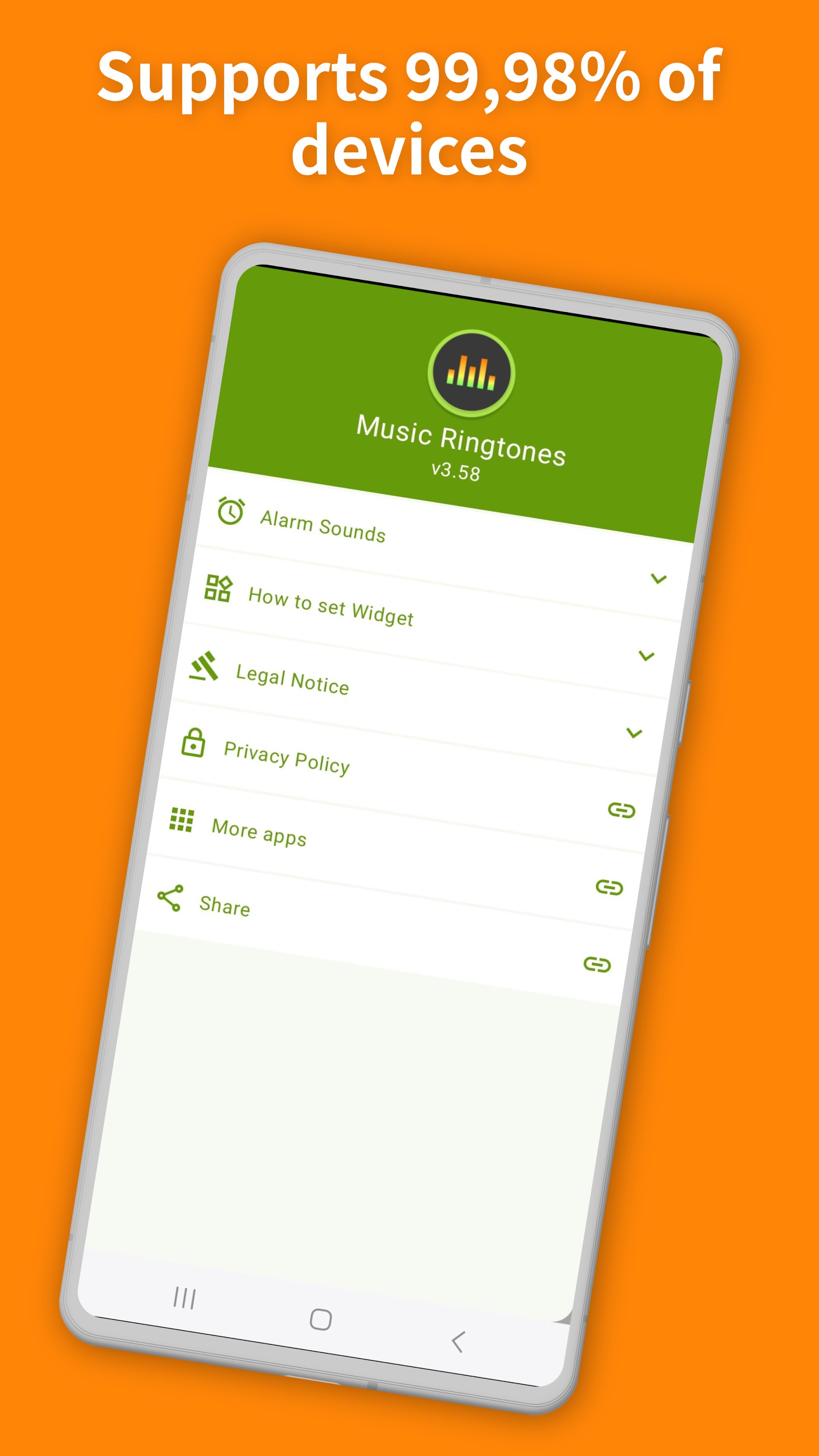 اسکرین شات 5 برنامه Music Ringtones