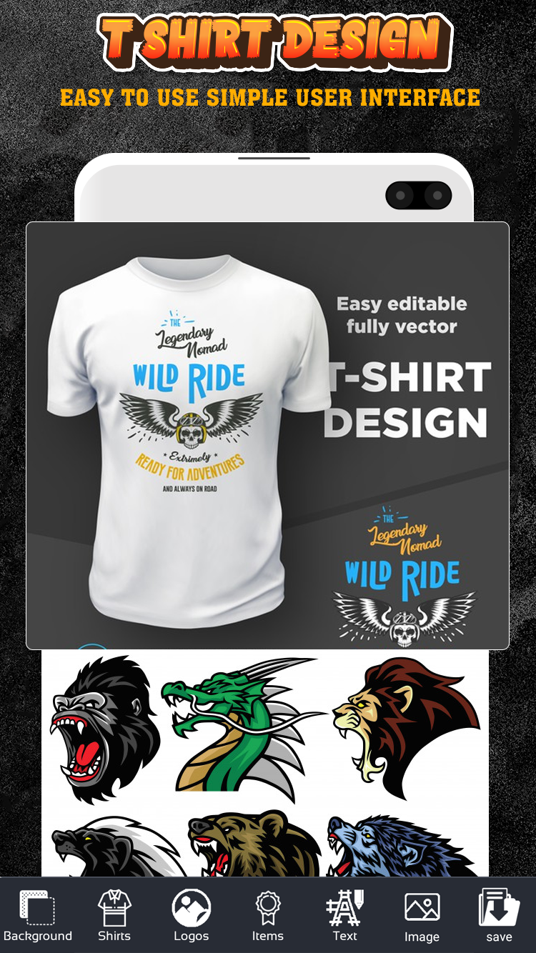 اسکرین شات 6 برنامه T-Shirt Design -Custom TShirts