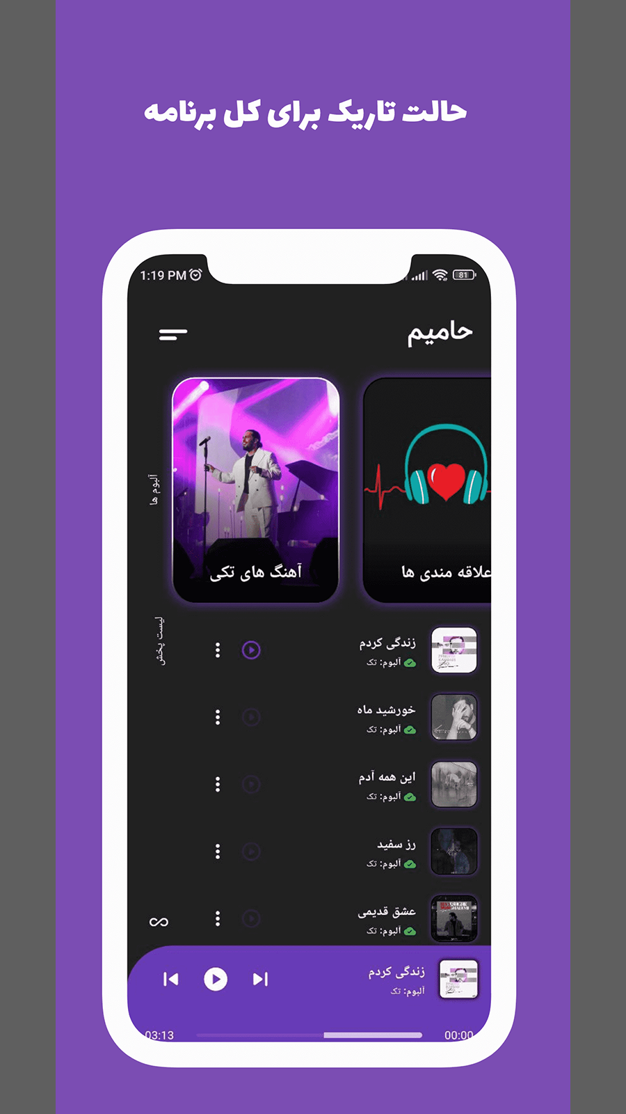 اسکرین شات 7 برنامه آهنگ های حامیم (آفلاین)