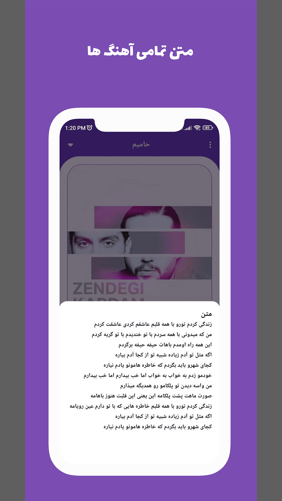 اسکرین شات 4 برنامه آهنگ های حامیم (آفلاین)