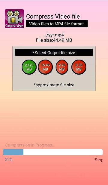 اسکرین شات 4 برنامه Compress Video
