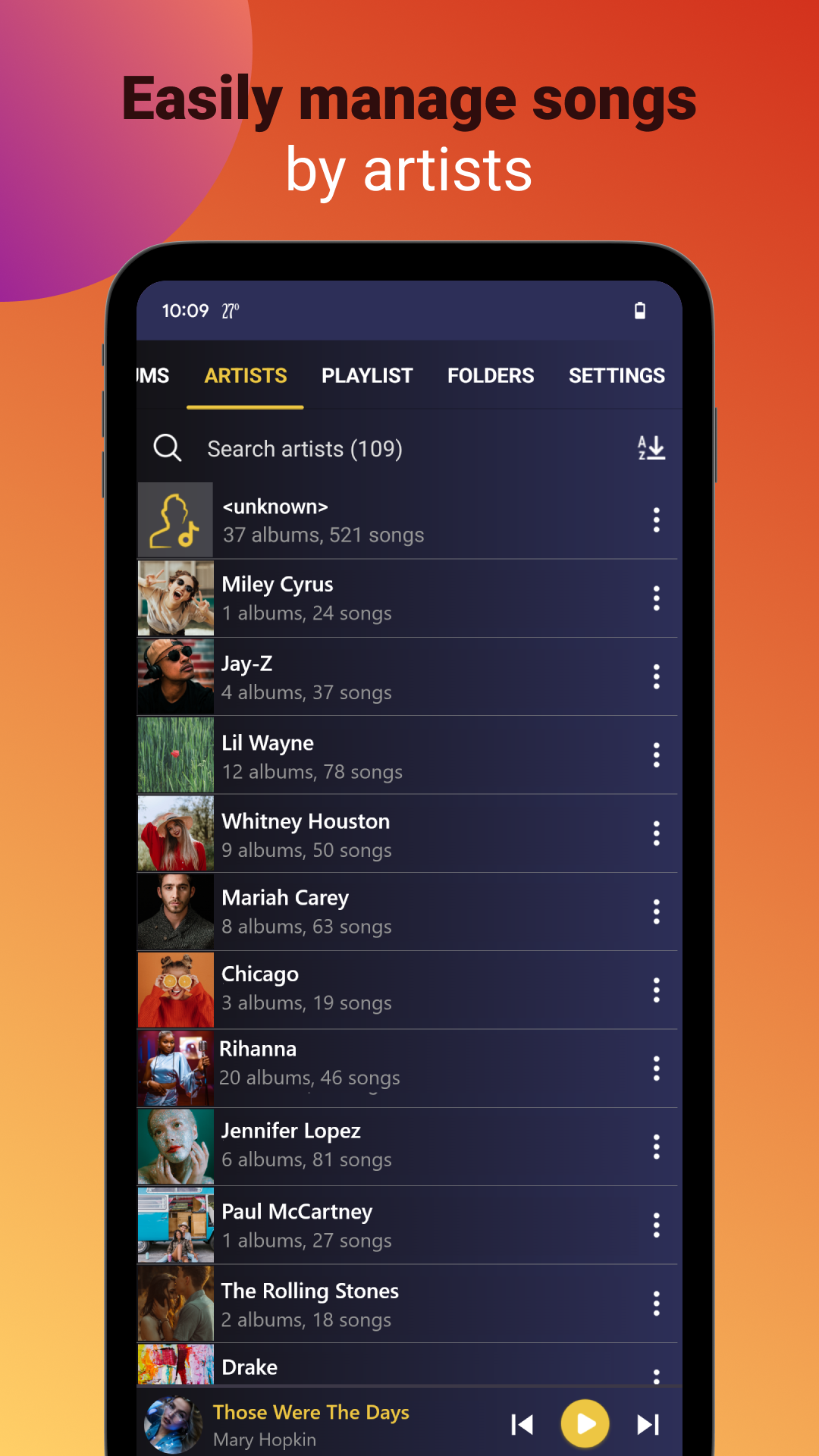 اسکرین شات 7 برنامه Music Player