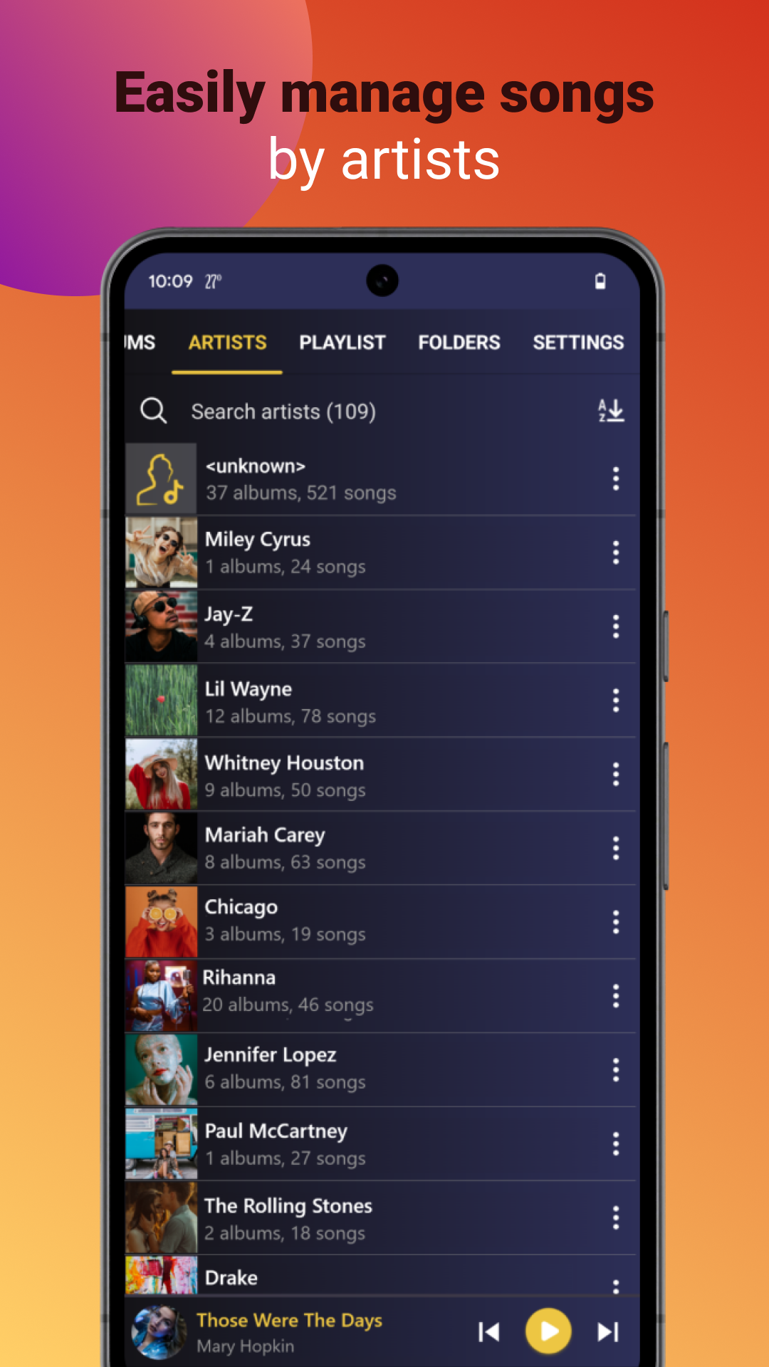 اسکرین شات 5 برنامه Music Player