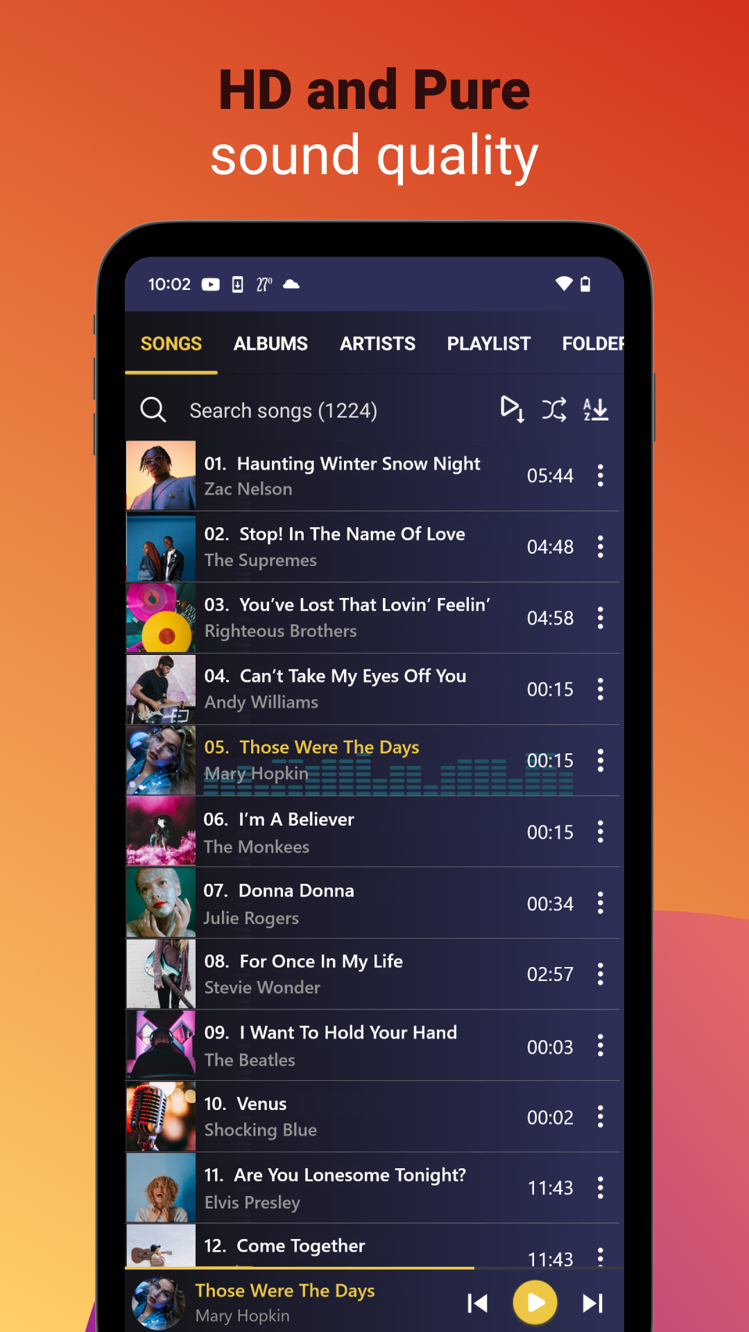 اسکرین شات 1 برنامه Music Player