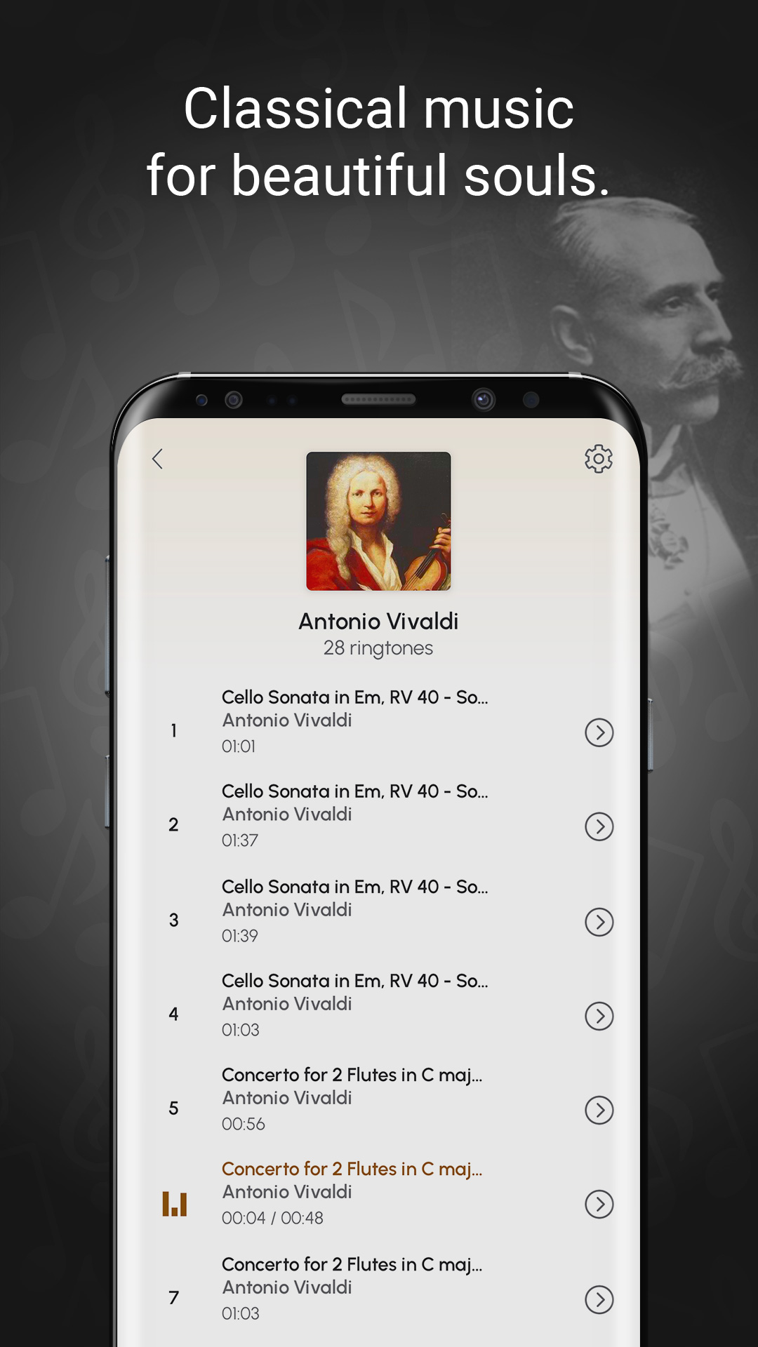 اسکرین شات 2 برنامه Classical Music Ringtones