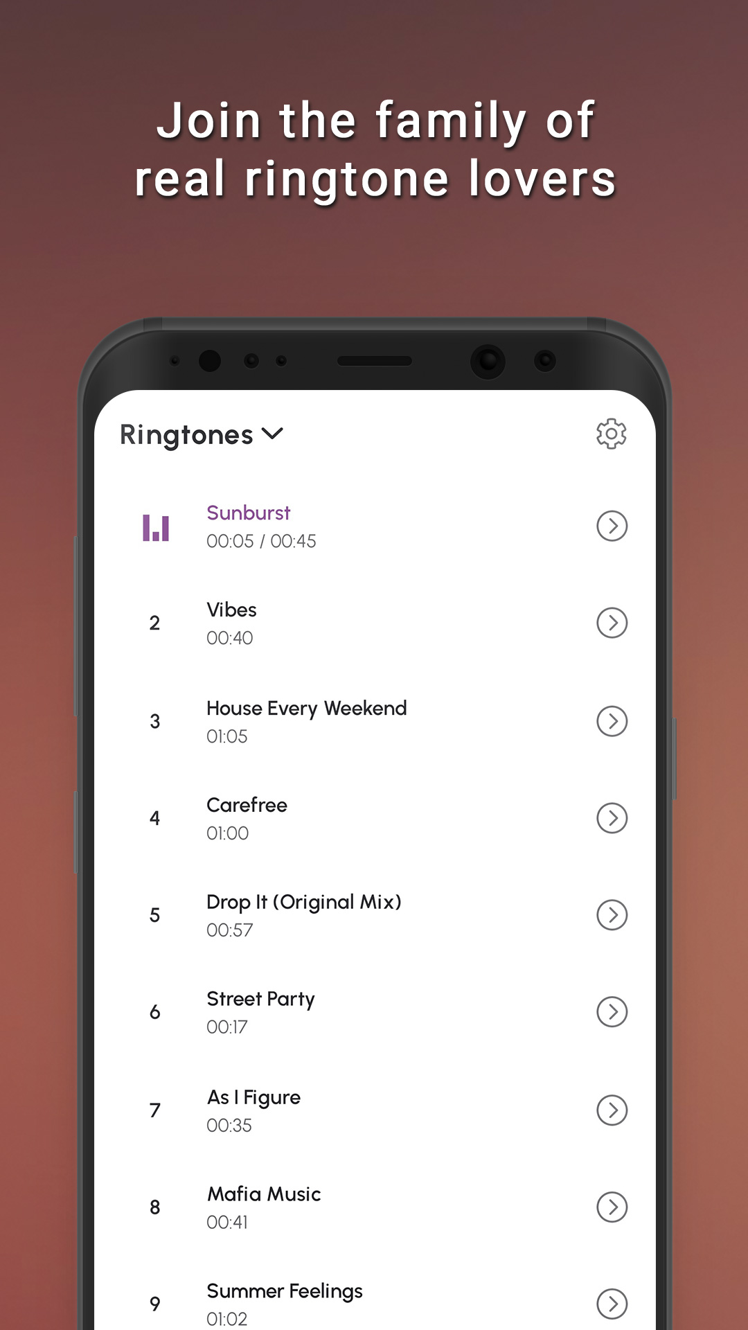 اسکرین شات 1 برنامه Awesome Ringtones