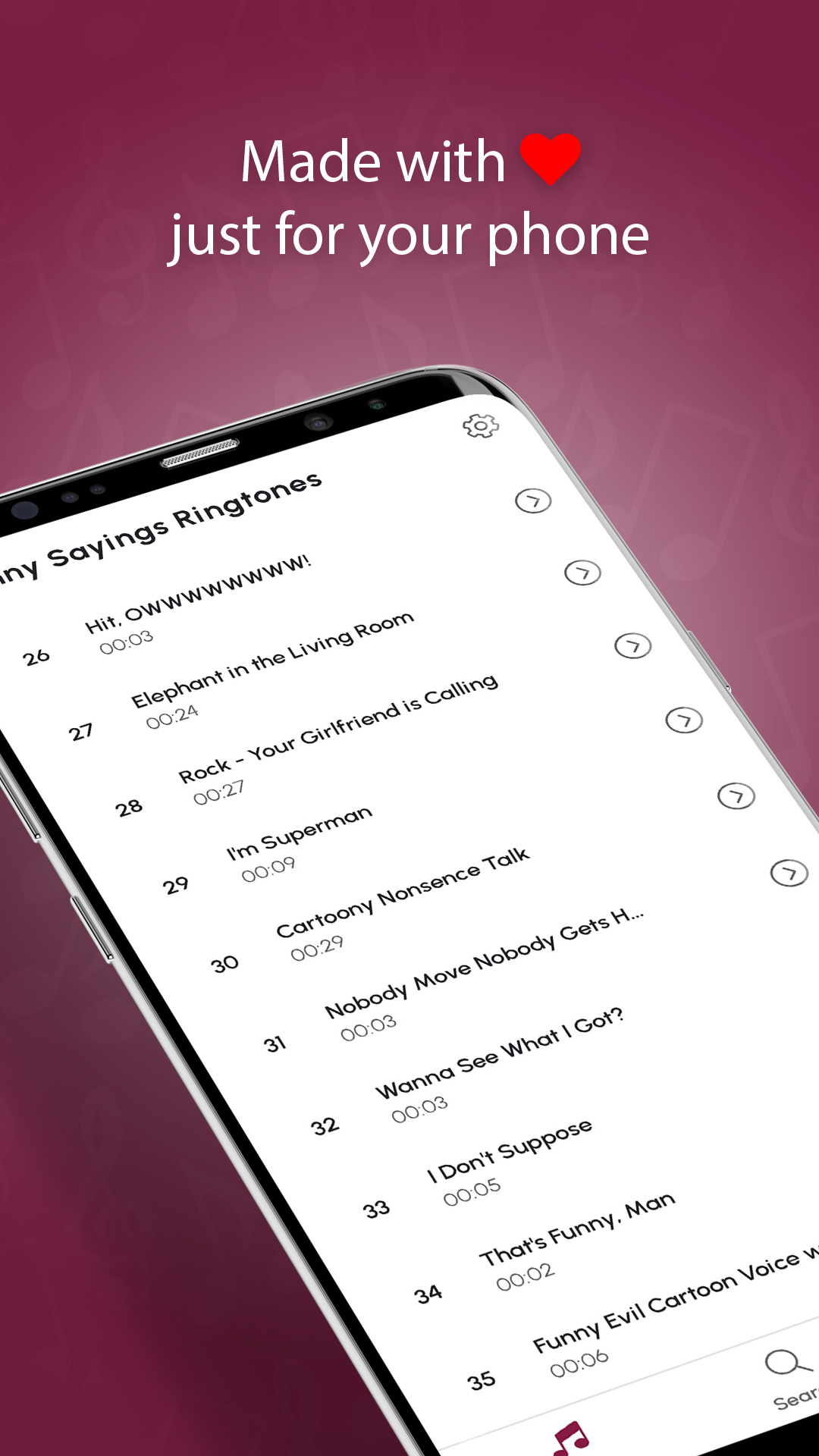 اسکرین شات 5 برنامه Funny Sayings Ringtones