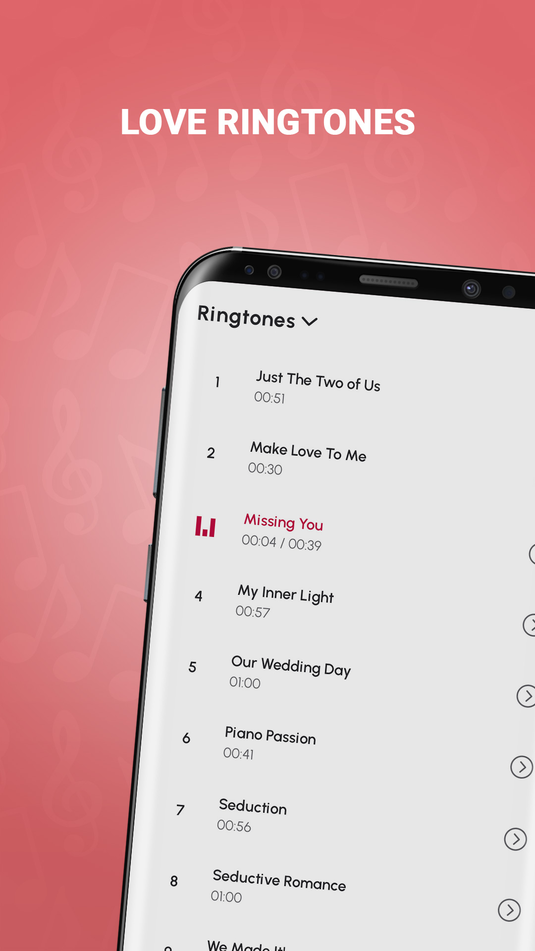 اسکرین شات 1 برنامه Romantic Phone Ringtones