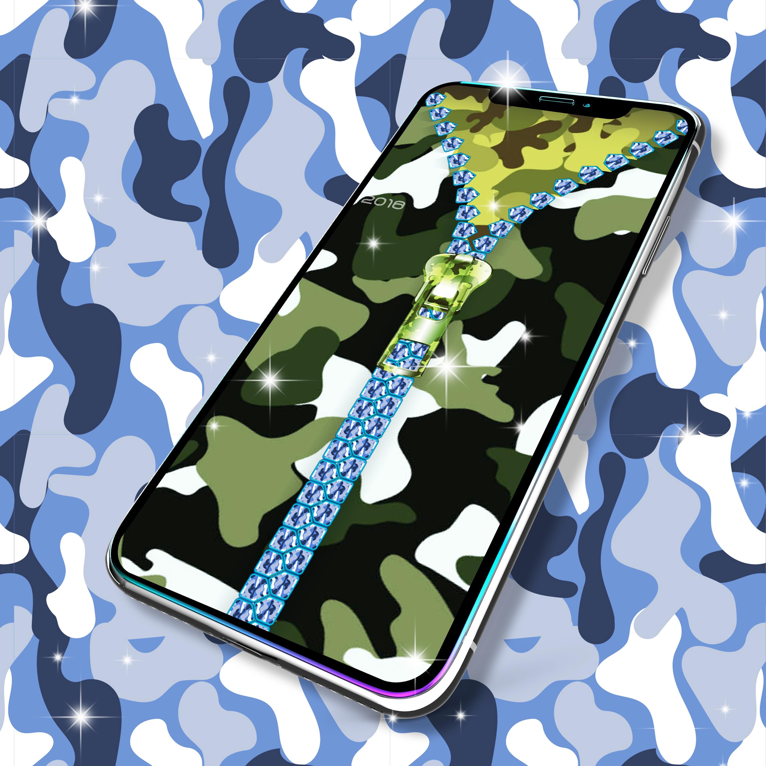 اسکرین شات 6 برنامه Camouflage zipper locker