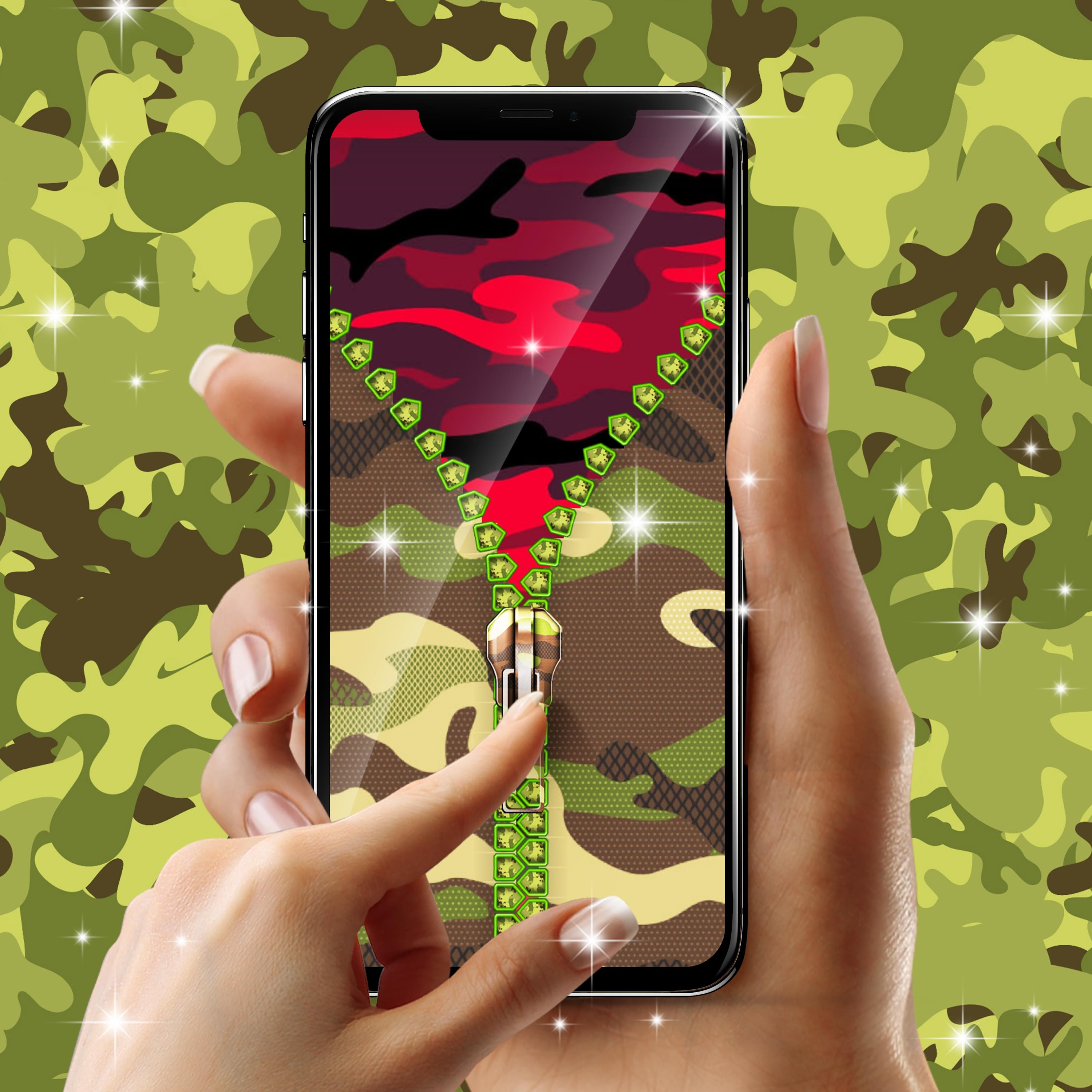 اسکرین شات 5 برنامه Camouflage zipper locker