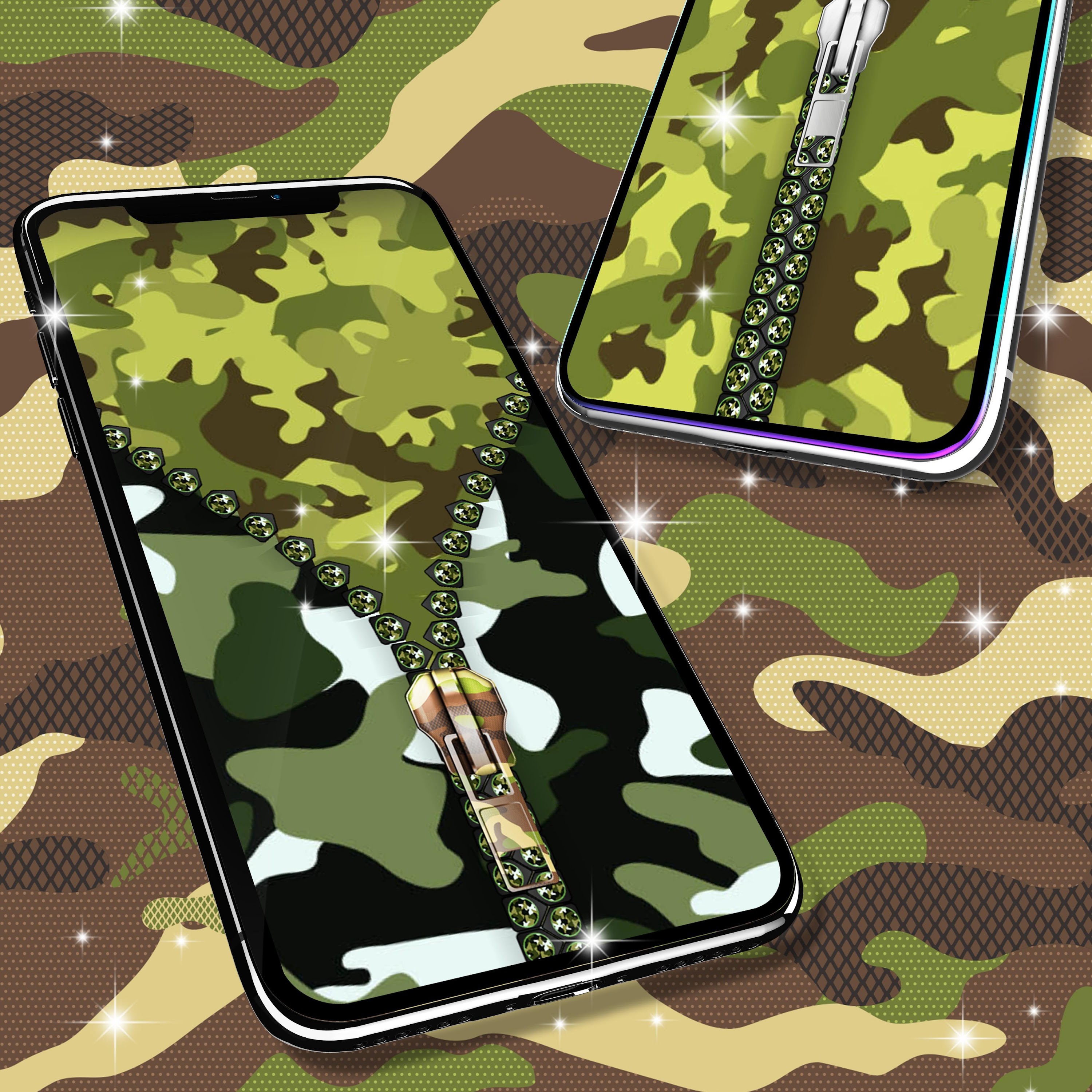 اسکرین شات 4 برنامه Camouflage zipper locker