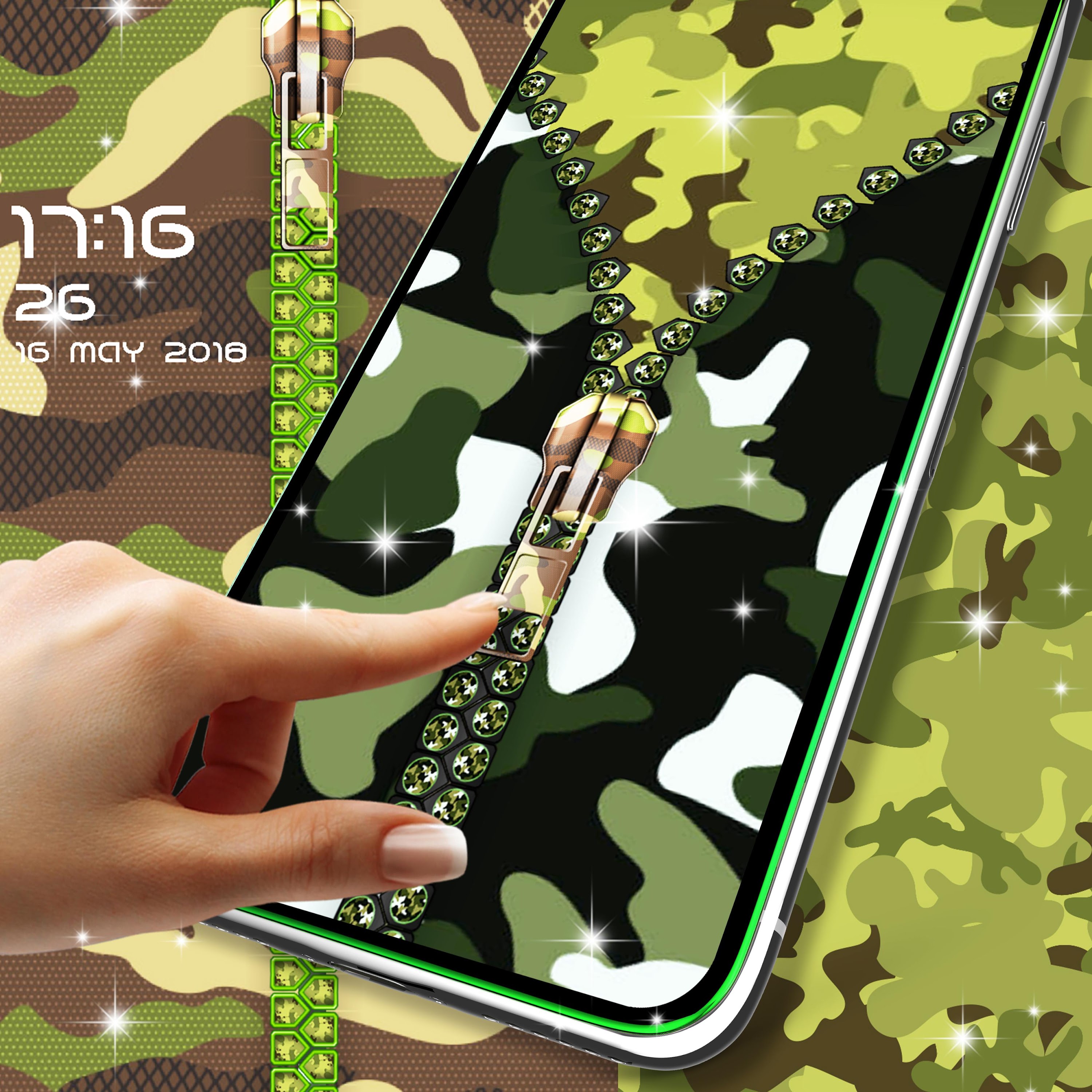 اسکرین شات 1 برنامه Camouflage zipper locker
