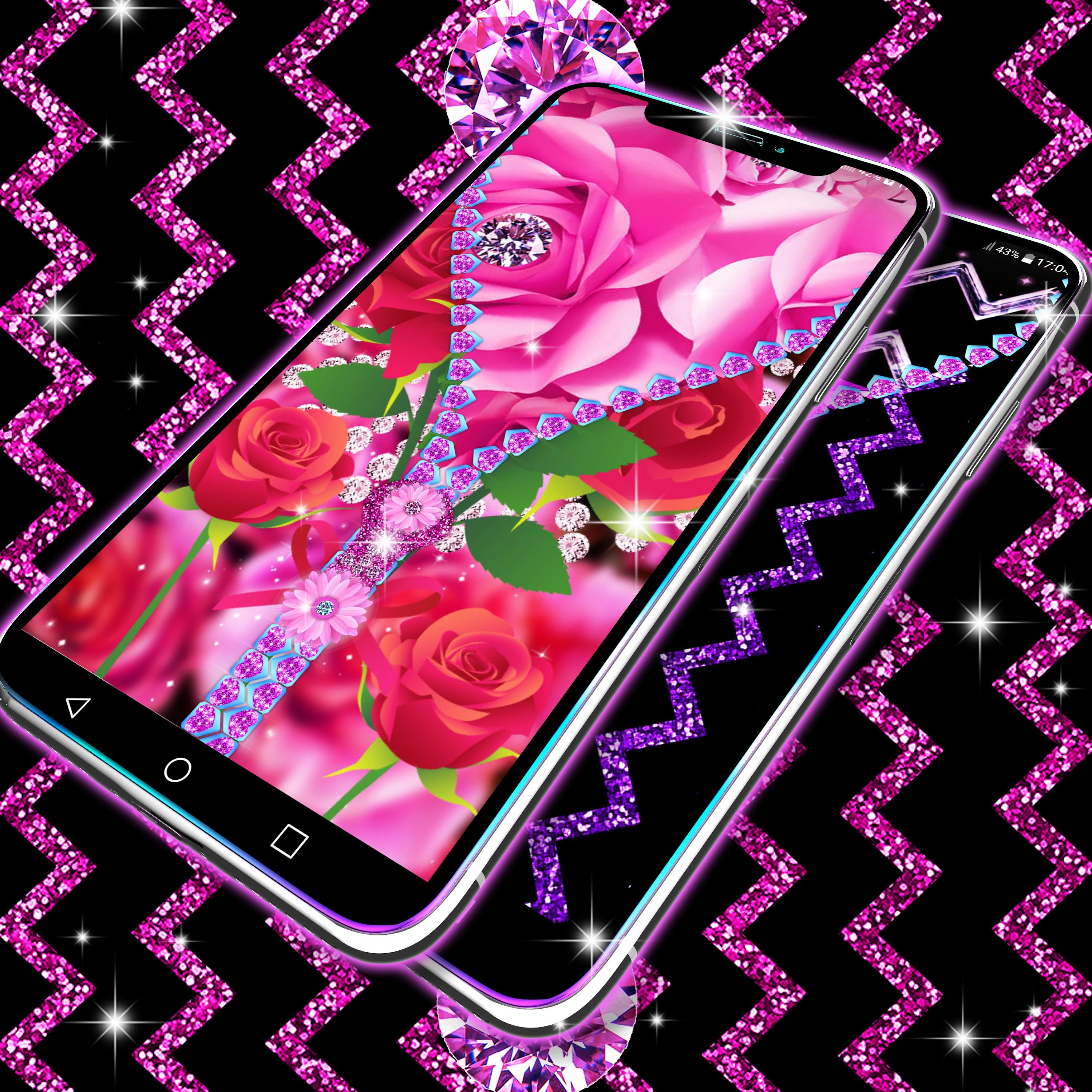 اسکرین شات 3 برنامه Zipper diamond flower locker