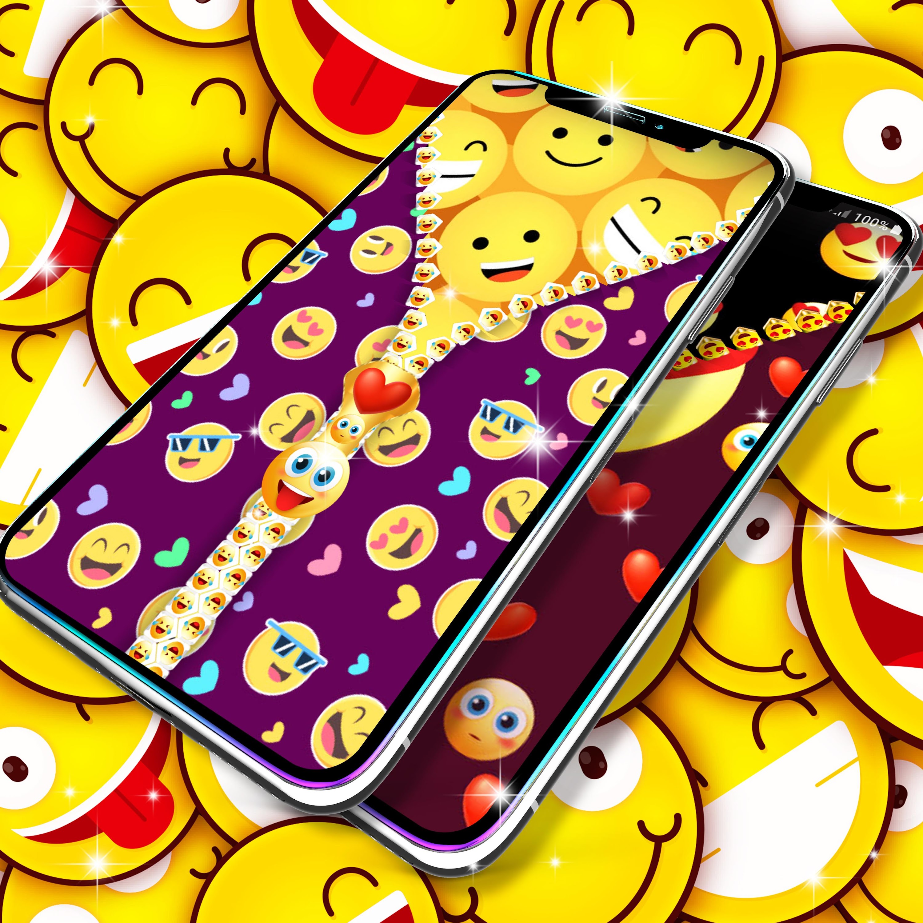 اسکرین شات 6 برنامه Emoji smiley zip locker