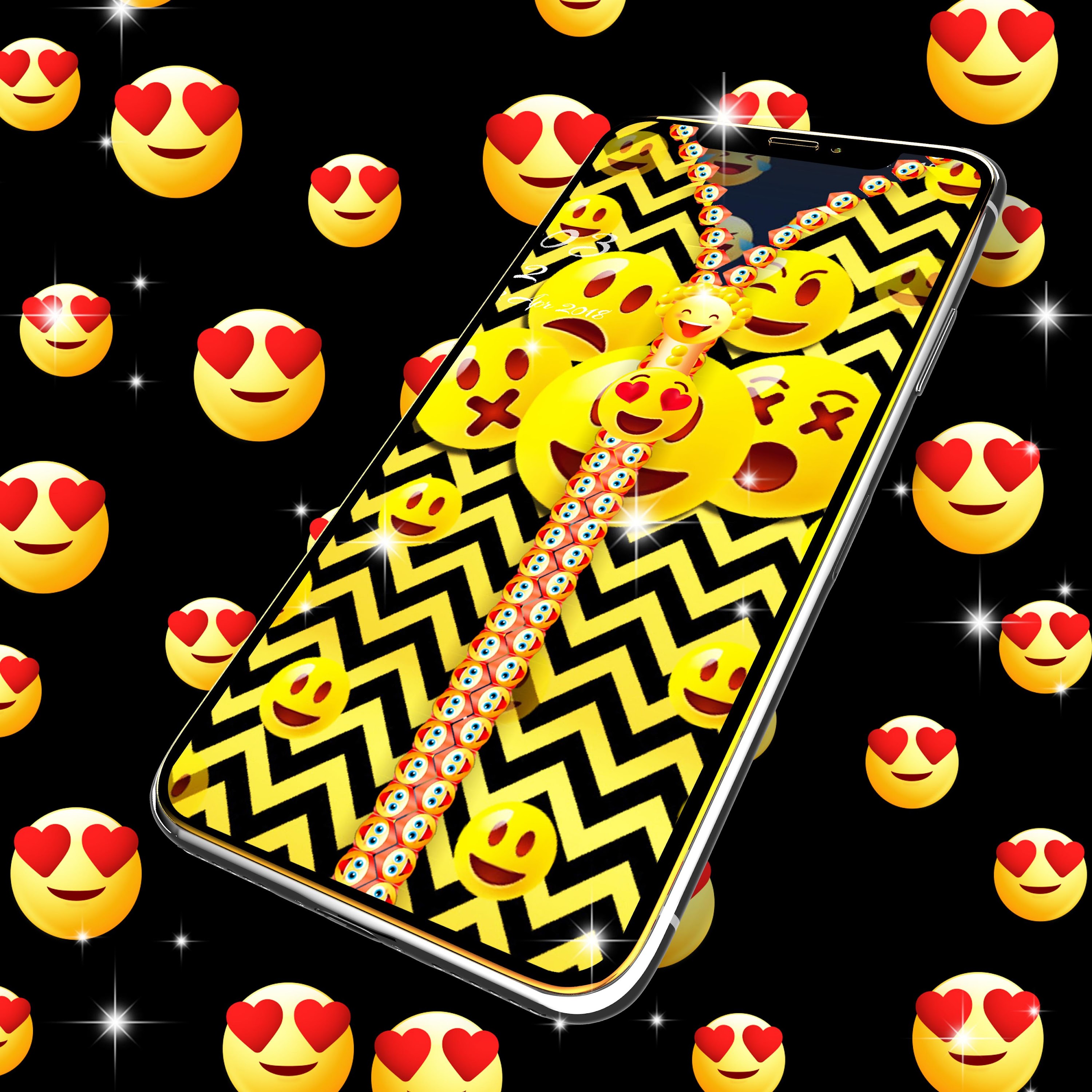 اسکرین شات 2 برنامه Emoji smiley zip locker