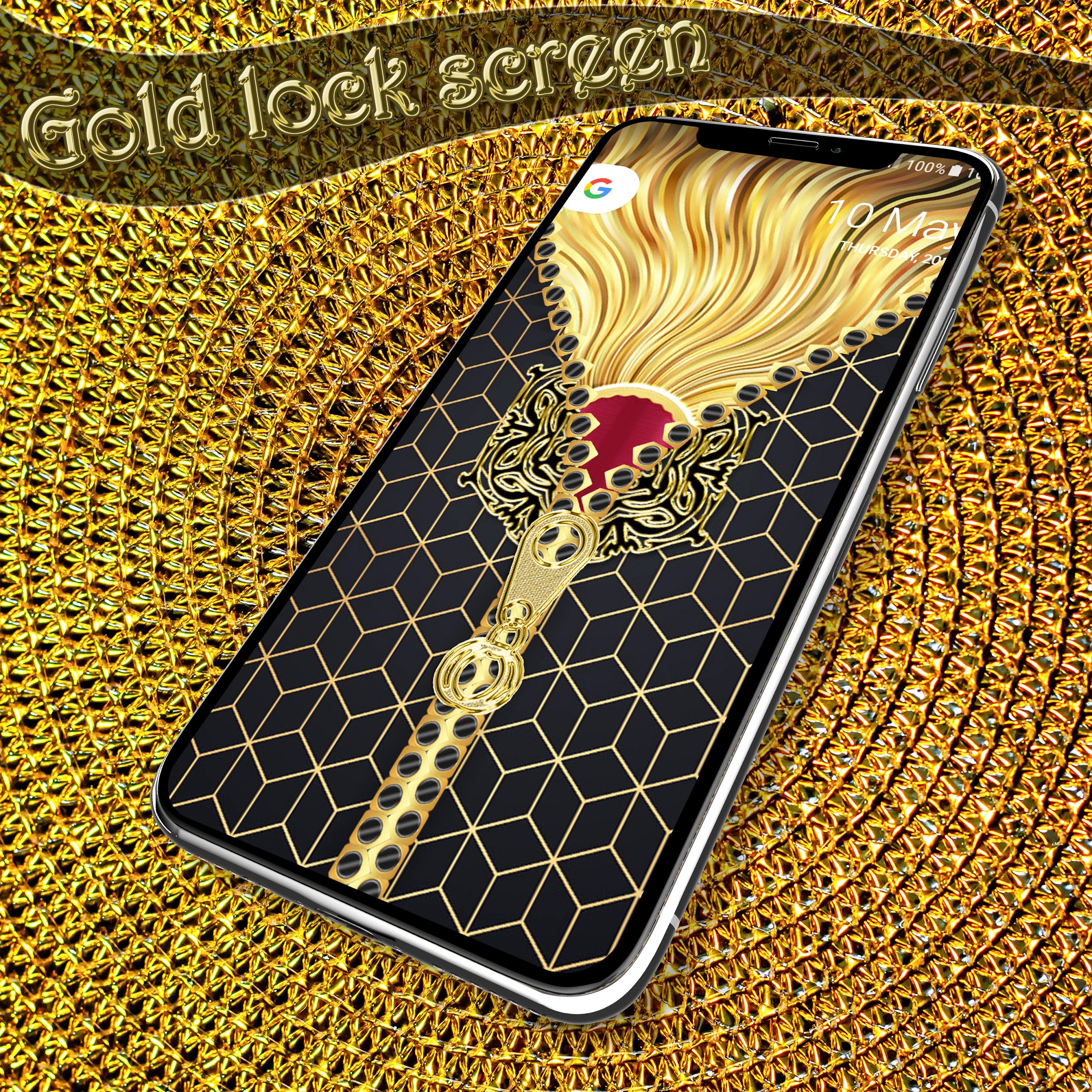اسکرین شات 3 برنامه Gold lock screen