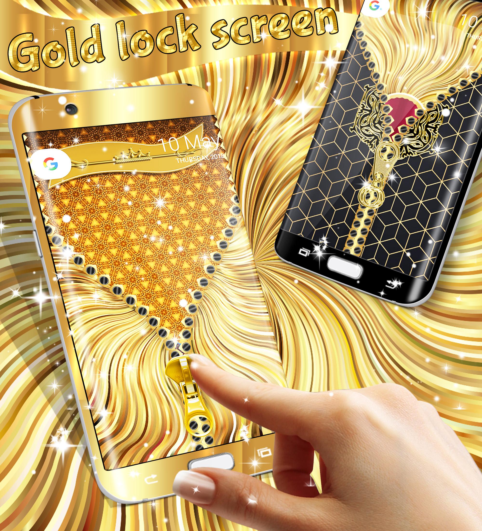 اسکرین شات 2 برنامه Gold lock screen