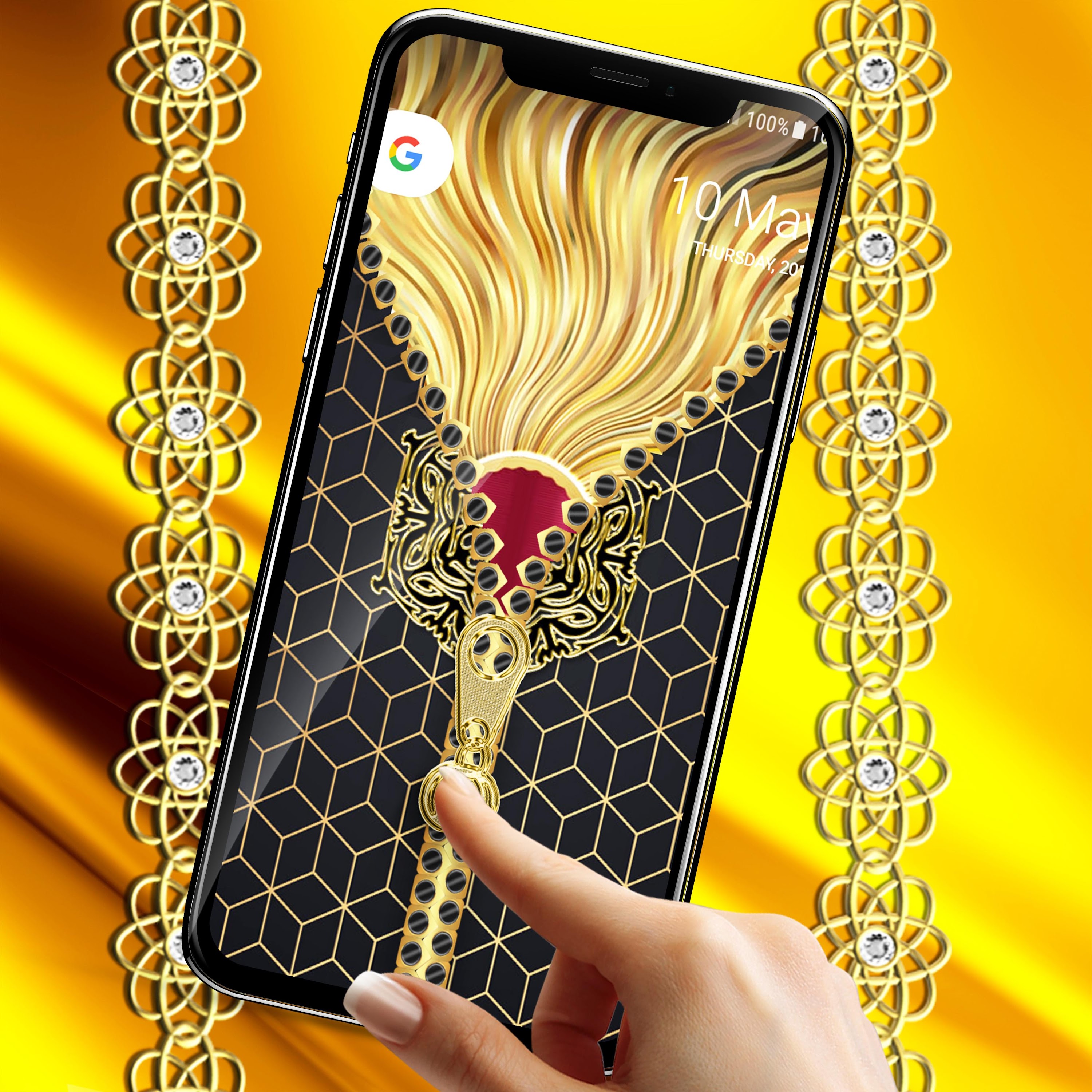 اسکرین شات 8 برنامه Gold lock screen