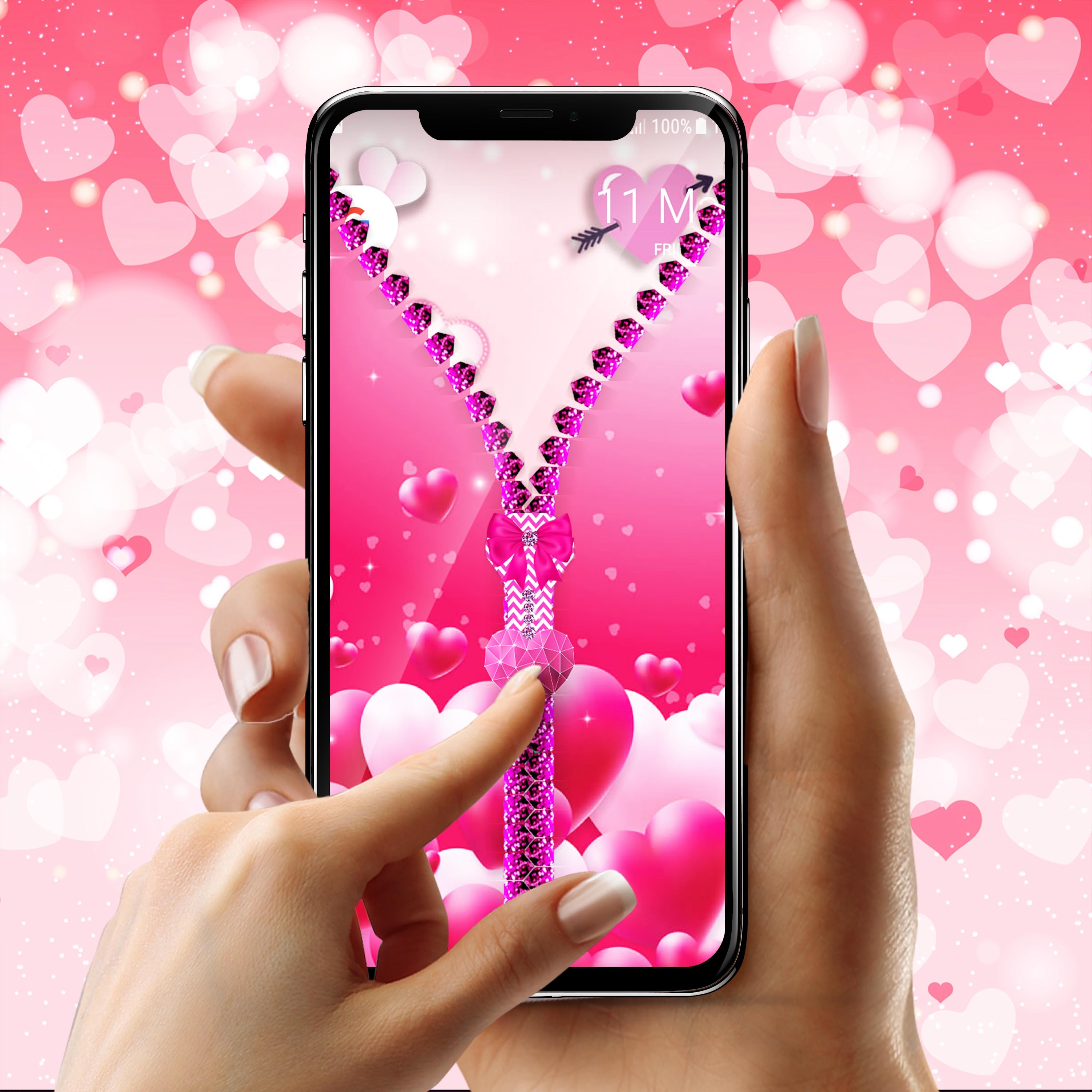 اسکرین شات 4 برنامه Love zipper lock screen