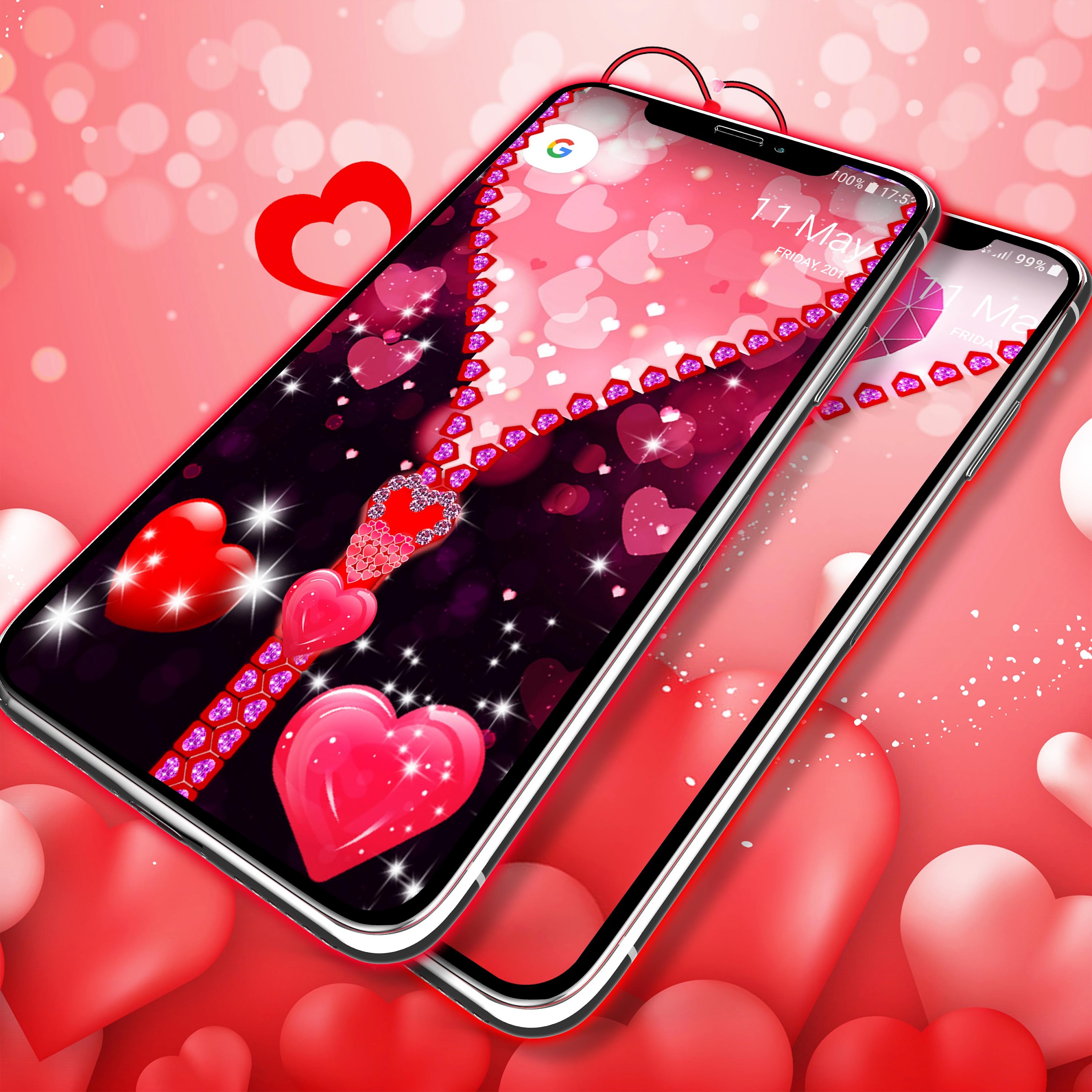 اسکرین شات 7 برنامه Love zipper lock screen