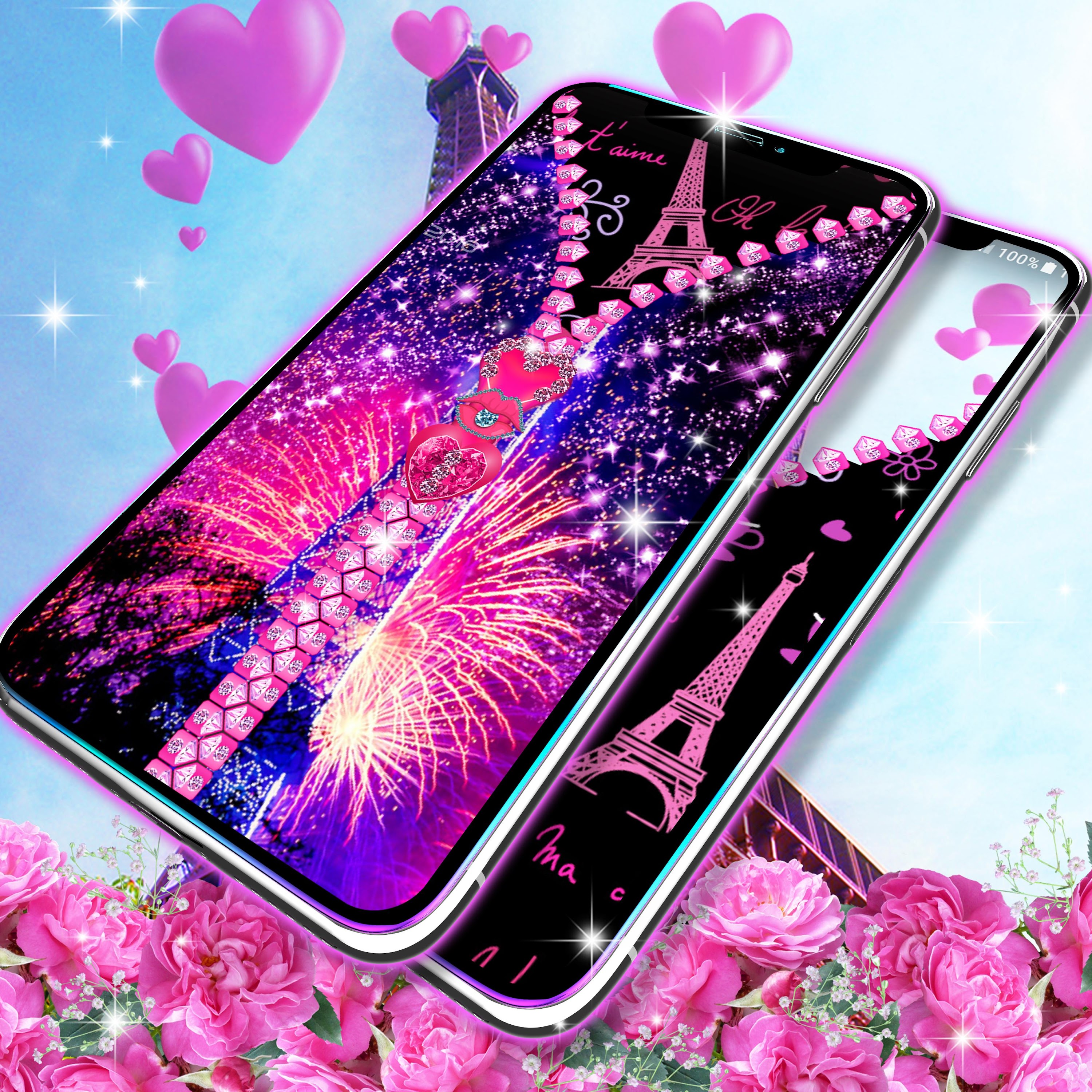 اسکرین شات 7 برنامه Paris zipper lock screen