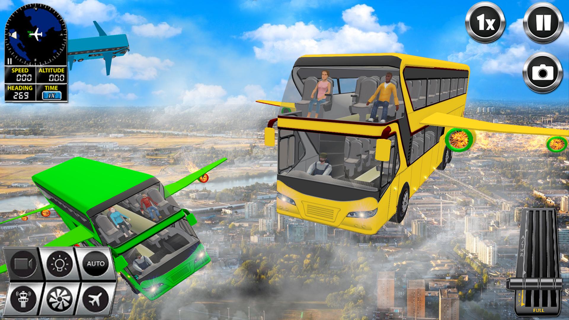 اسکرین شات 3 بازی Flying Bus Simulator Bus Games