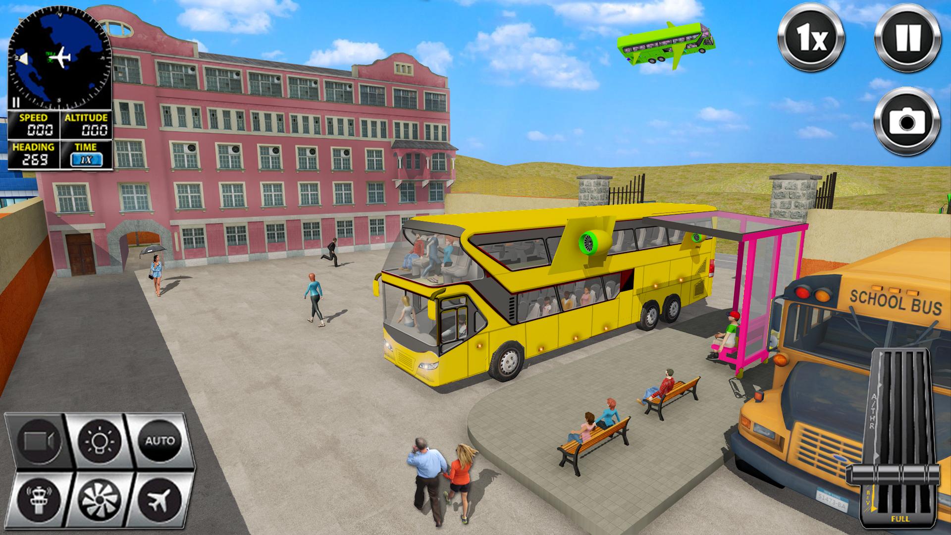 اسکرین شات 5 بازی Flying Bus Simulator Bus Games