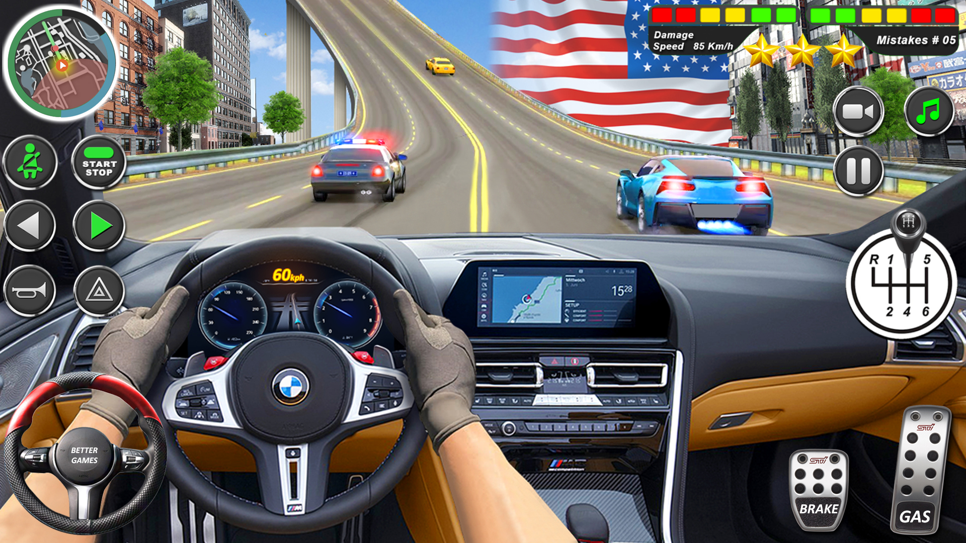 اسکرین شات 2 بازی City Driving School Car Games