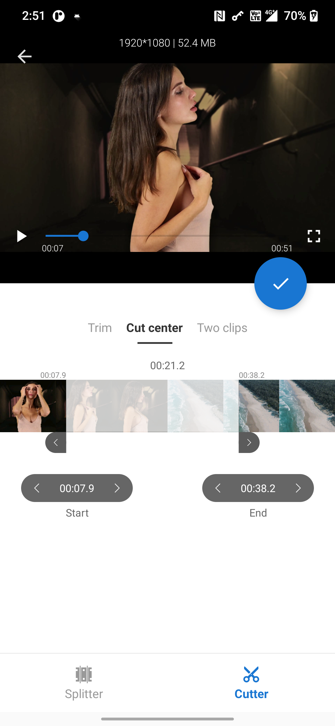 اسکرین شات 7 برنامه Video Splitter & Trim Videos