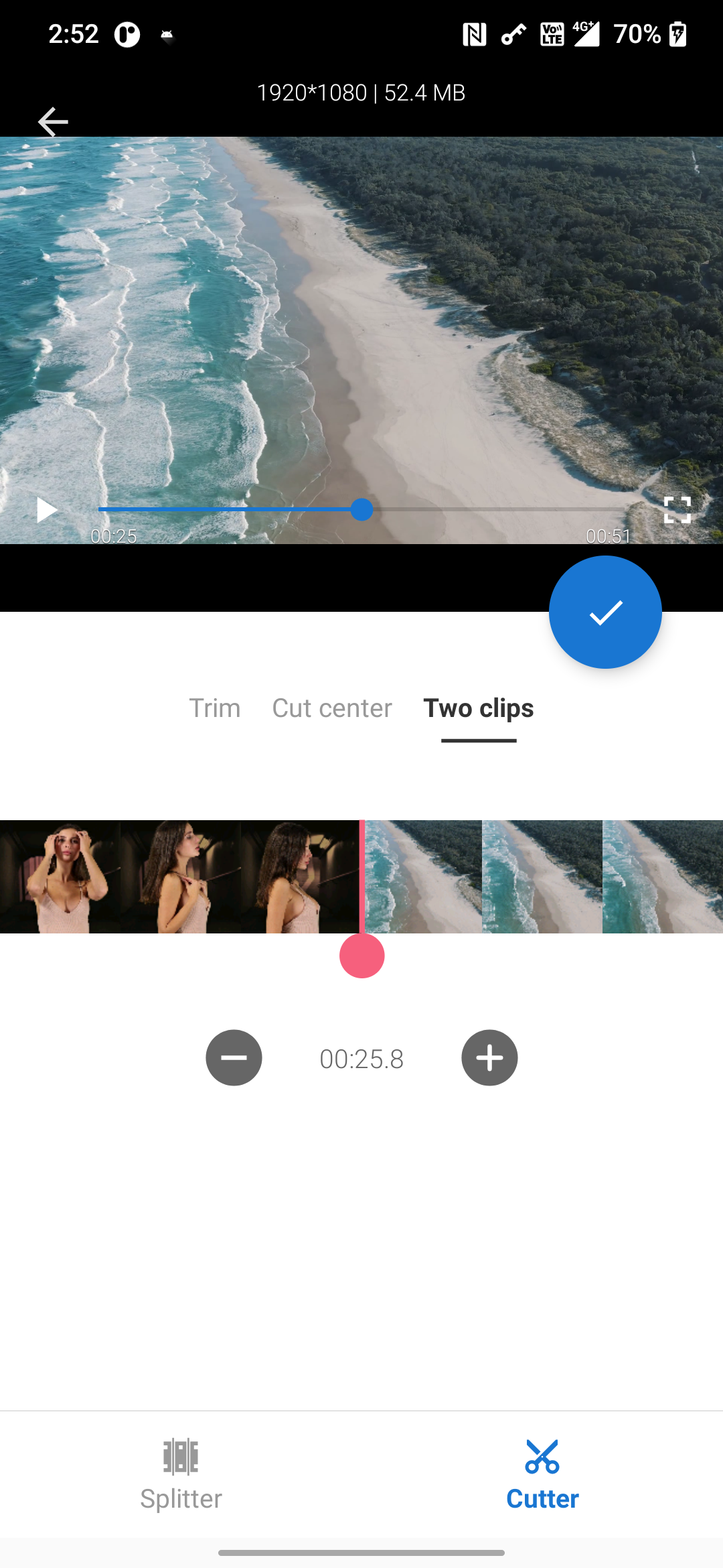 اسکرین شات 8 برنامه Video Splitter & Trim Videos