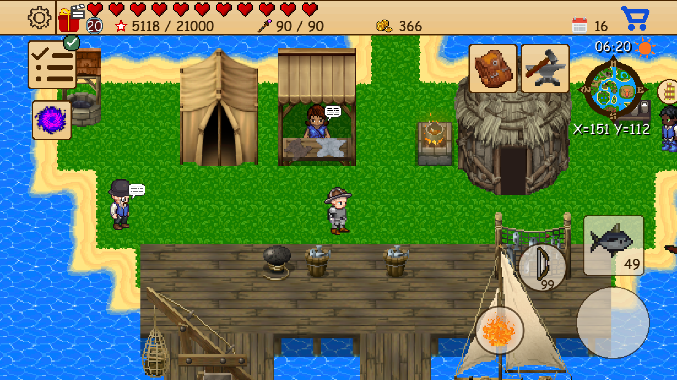 اسکرین شات 4 بازی Survival RPG: Pirate Adventure