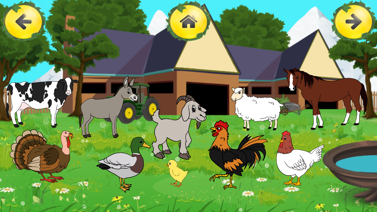 اسکرین شات 3 بازی Animal Sounds Learn-Find Game