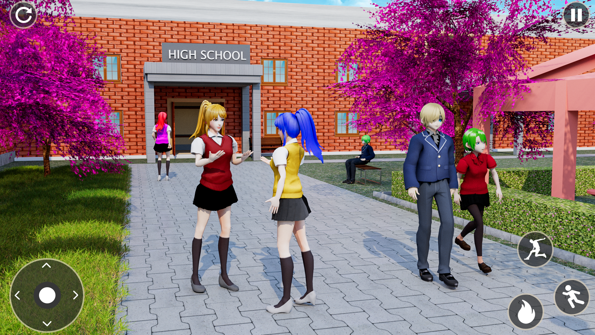 اسکرین شات 1 بازی Anime High School Girl Life 3D