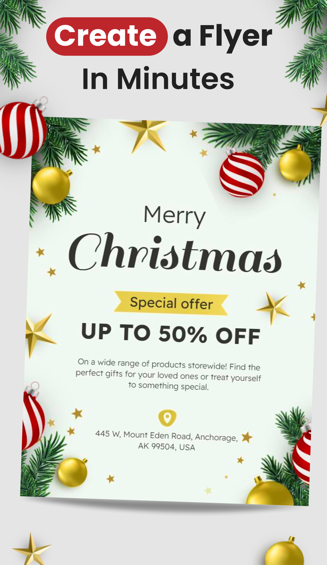 اسکرین شات 4 برنامه Flyers, Poster Maker, Design